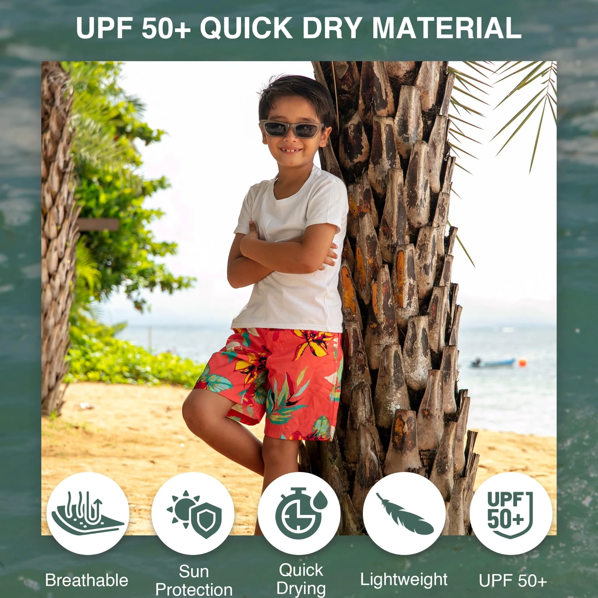 Kanu Surf Yolo Quick Dry UPF 50+ Beach Swim Trunk Maillot de Bain Garçon (Lot de 1)