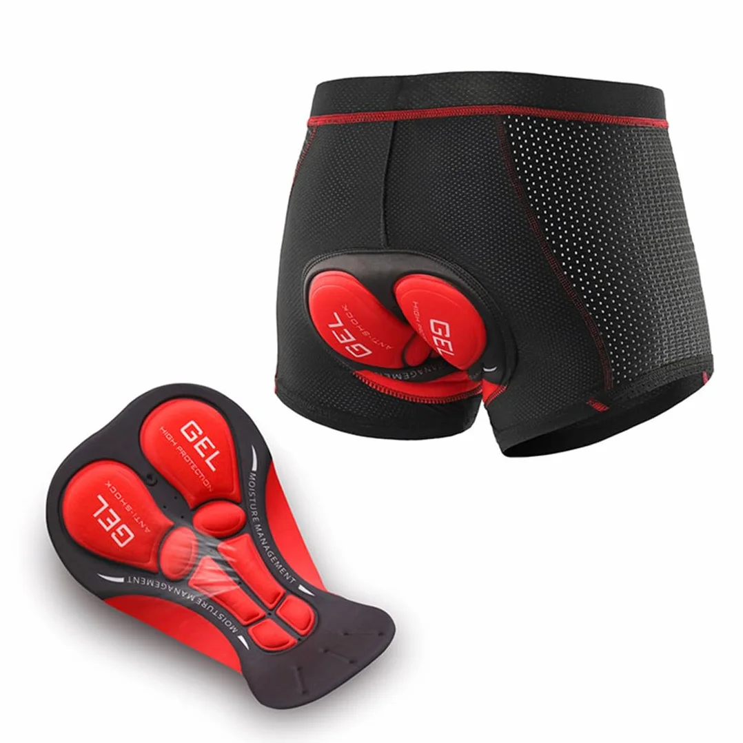 Ozalo Boxer 5D Gel Homme Short Cyclisme avec Coussin Gel Rembourrage Respirant