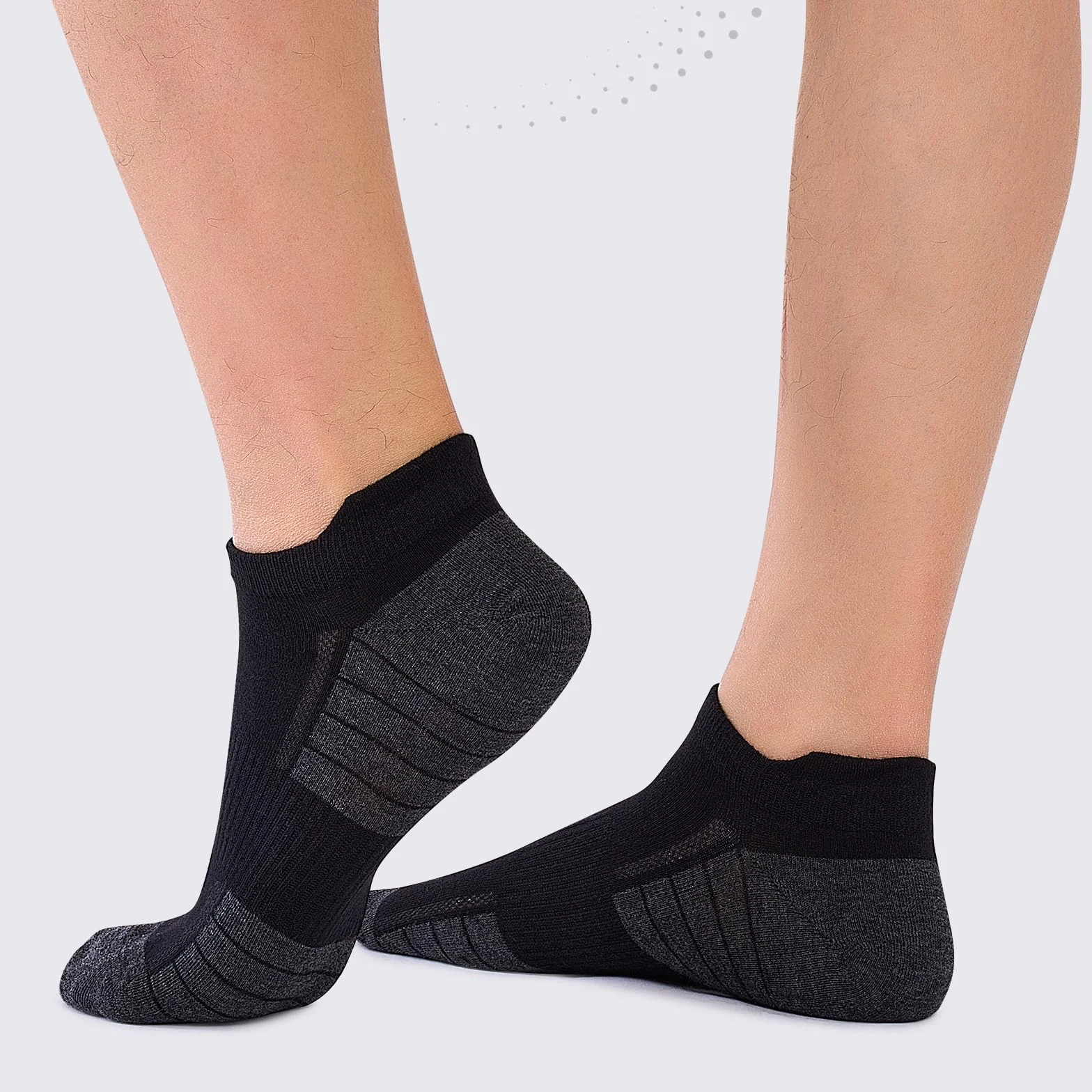 Chaussettes Basses Homme Femme Coton Courtes Respirantes Antidérapantes Sport Running Unisexe Noir Blanc Gris