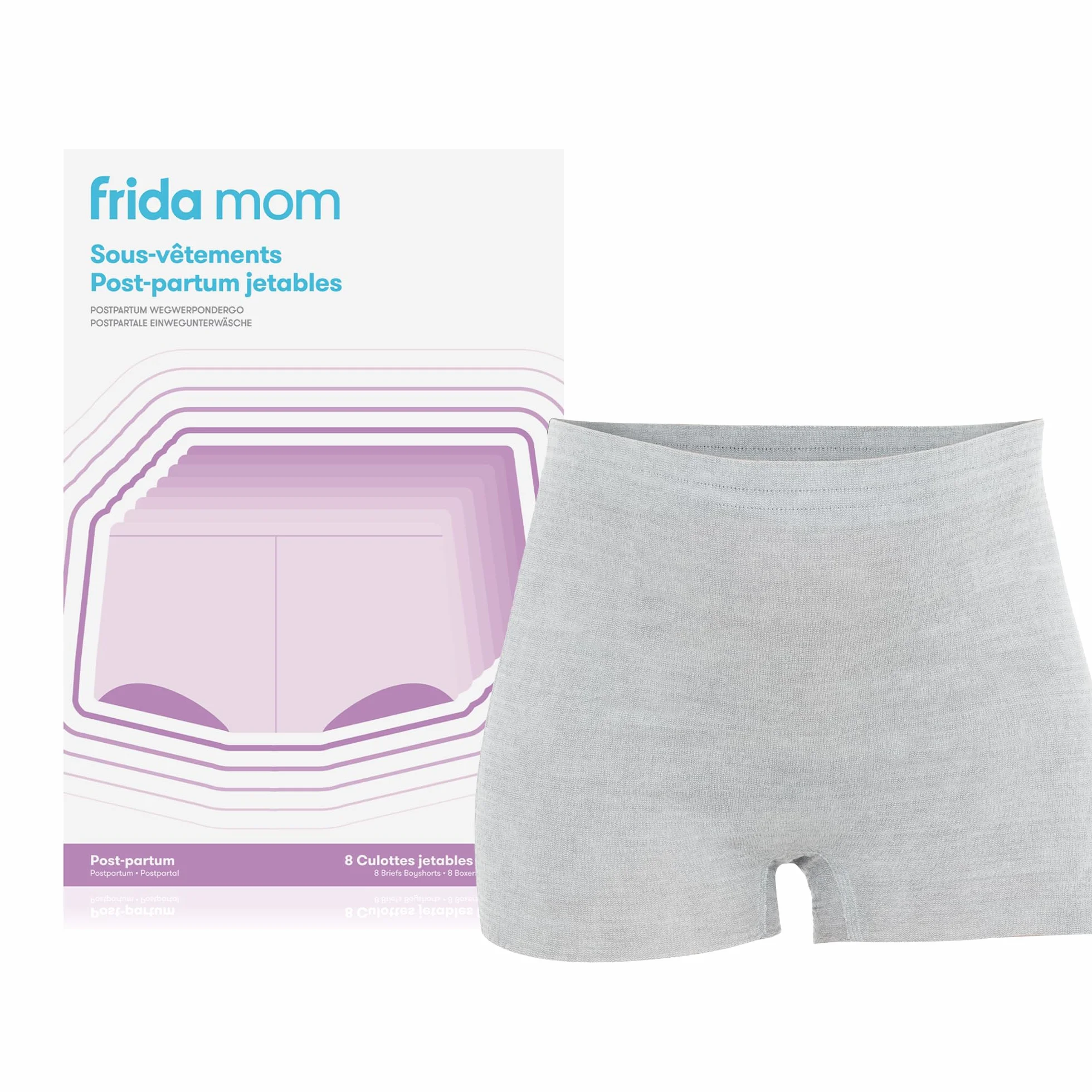 Frida Mom Culottes jetables Post-Partum Microfibre Tissu Ultra-Doux Extensible Respirant Taille Standard 8 unités