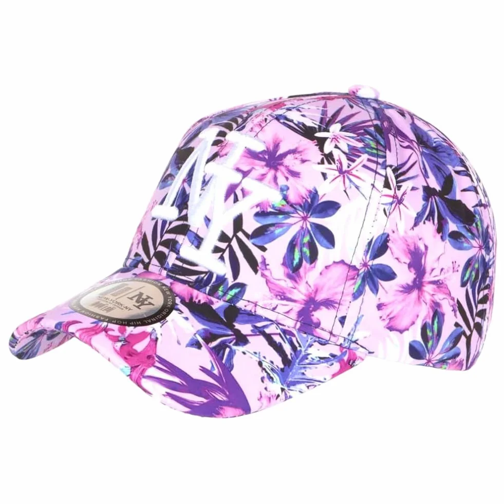 Casquette Enfant Fleurs Violettes Tropicales Bali 7-12 Ans