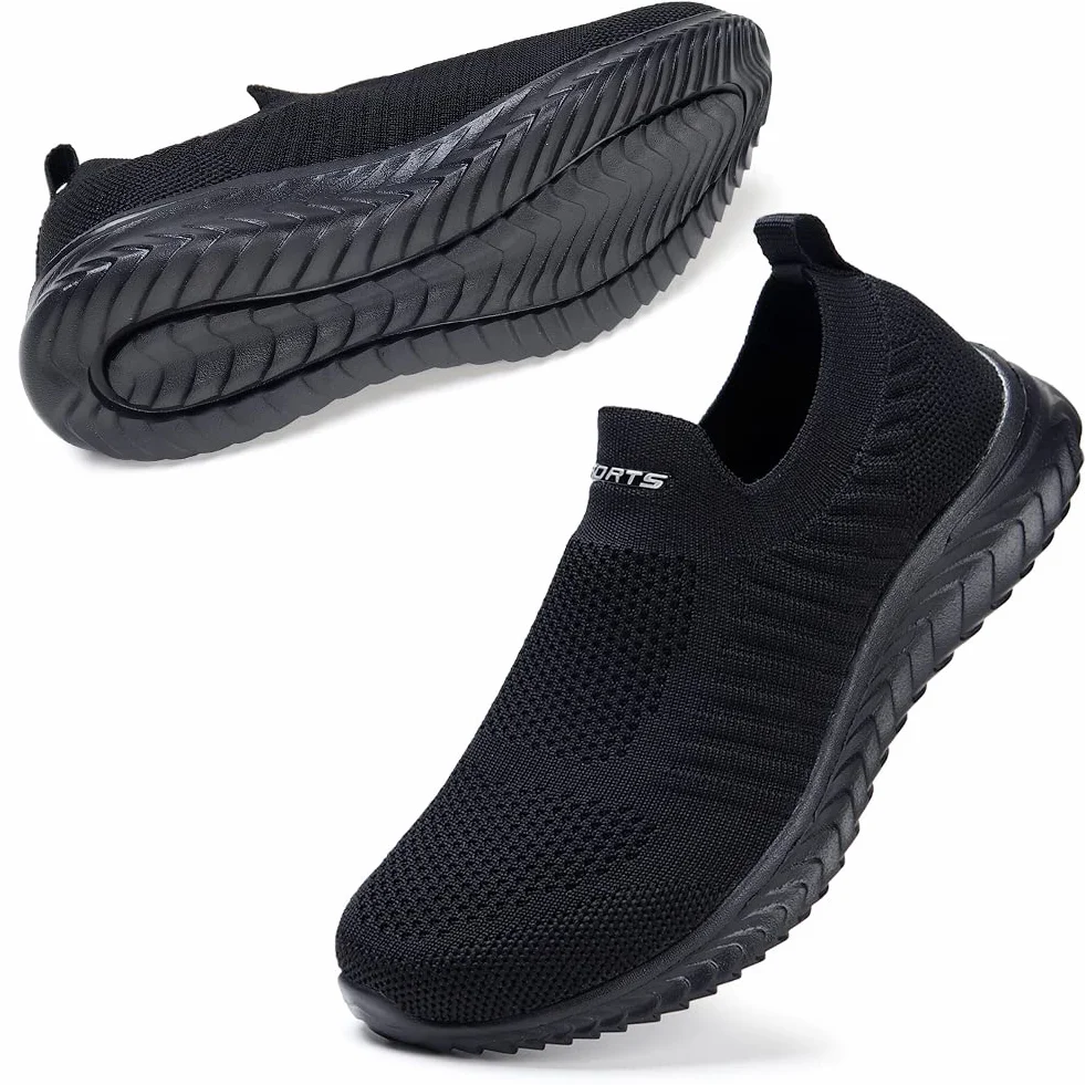 STQ Basket Femme Chaussures de Sport Slip on Légères Respirantes Confortables Running Fitness Gym