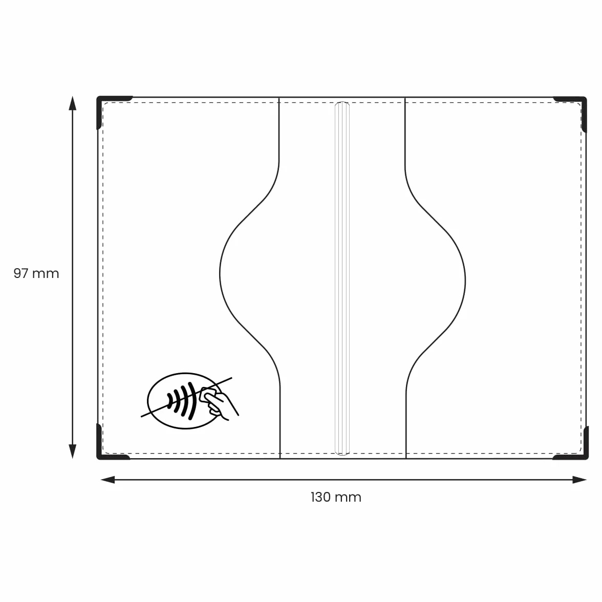 Étui 2 Cartes Bancaires Anti-RFID Noir PVC Fabriqué en France