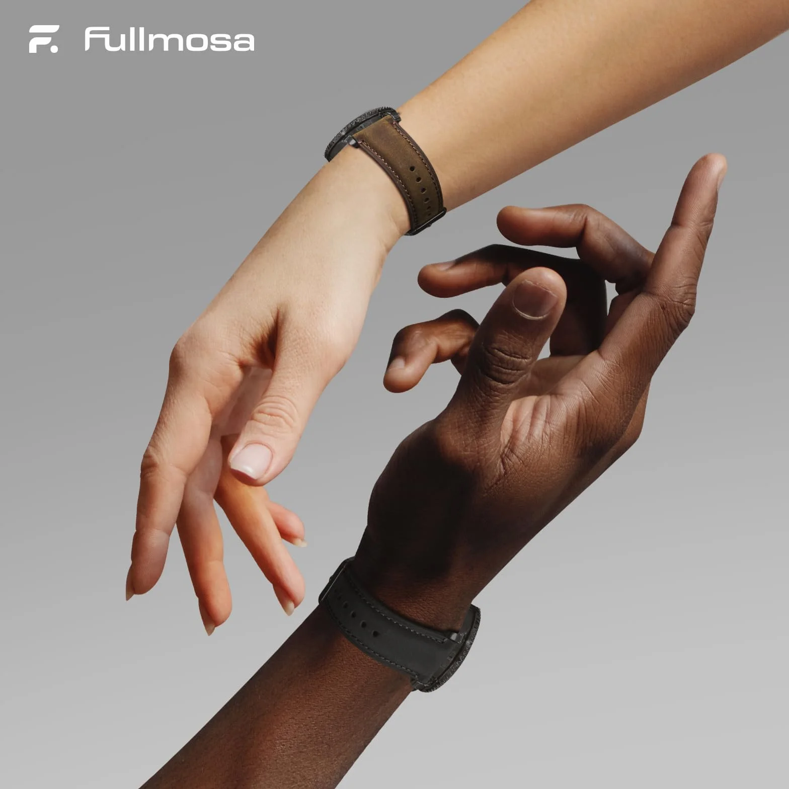 Fullmosa Lot de 2 bracelets de montre en cuir véritable 22mm, Changement rapide pour homme et femme avec fermoir en acier inoxydable compatible Samsung Gear S3 Frontier Garmin Venu 3