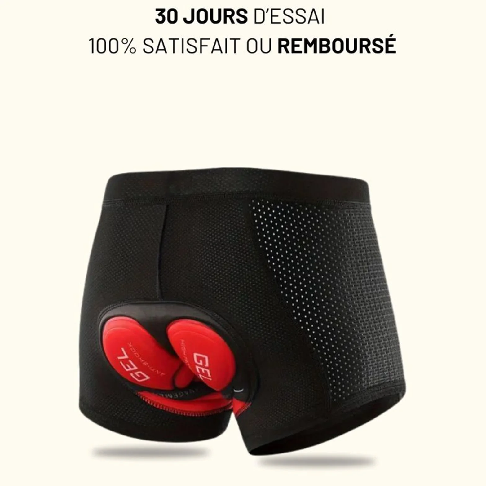 MEIION Boxer 5D Gel Short de Cyclisme Homme Respirant Rembourré VTT Route