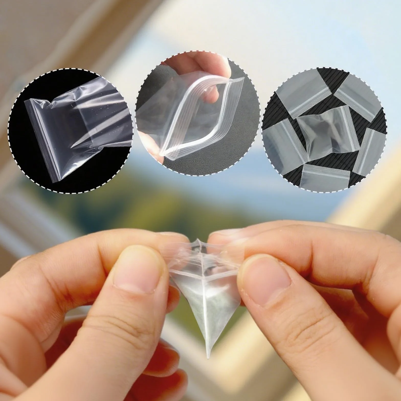 Sachets Zip Transparent 8x12 cm 200 Pièces Refermables pour Bijoux