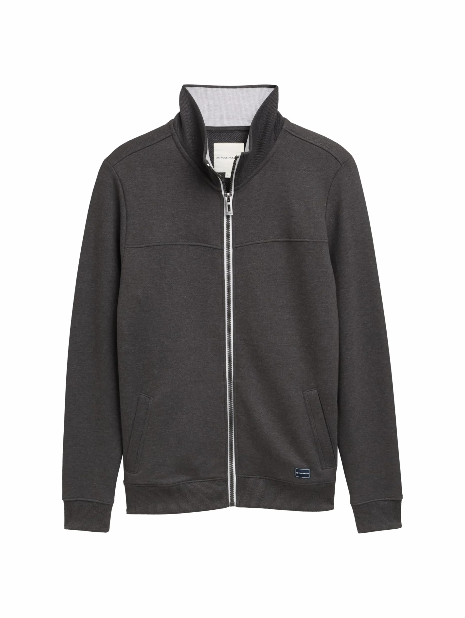 TOM TAILOR Hommes Veste sweat à col montant