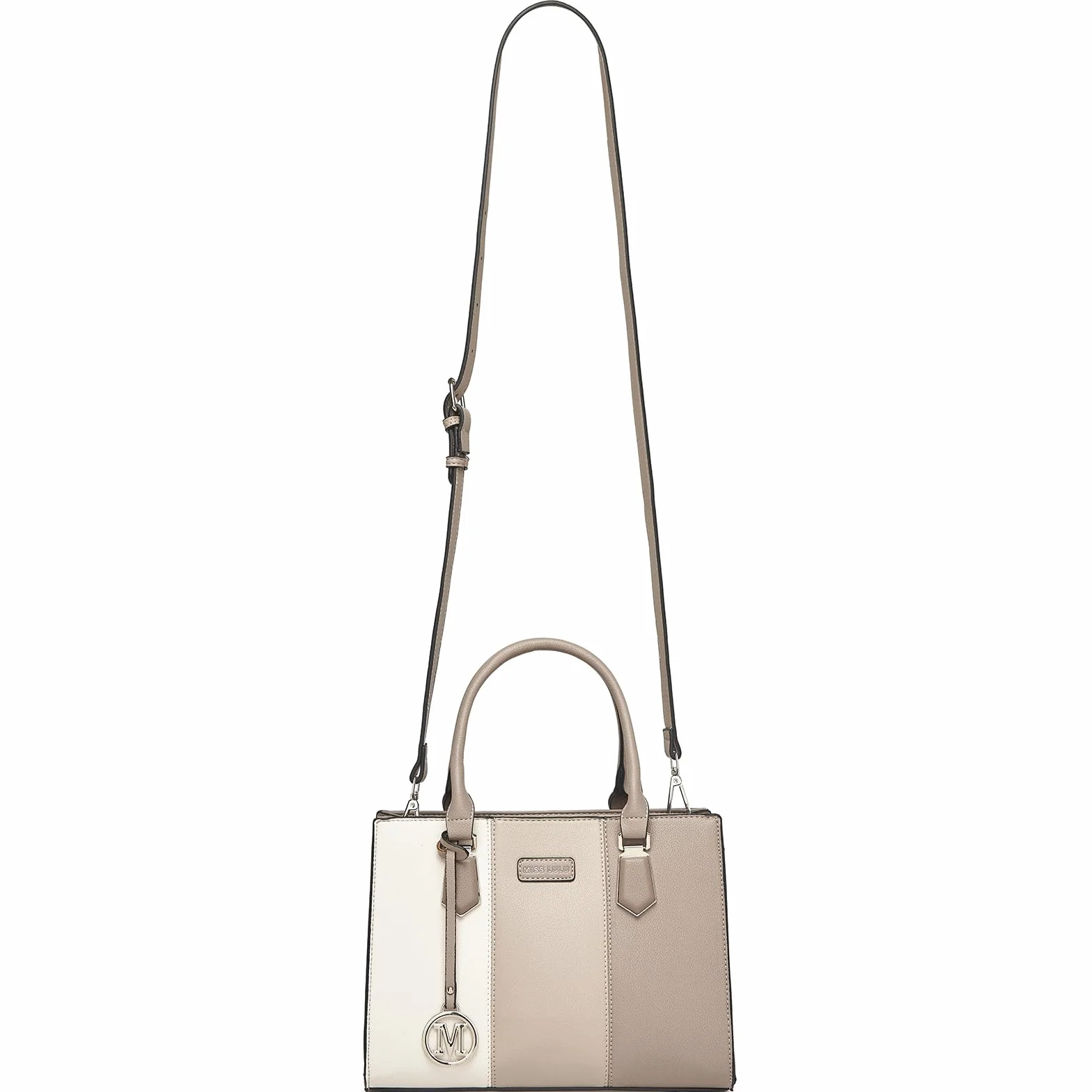Miss Lulu Sac à Main Femmes Luxe Bandoulière Cabas Tri-Coloré PU
