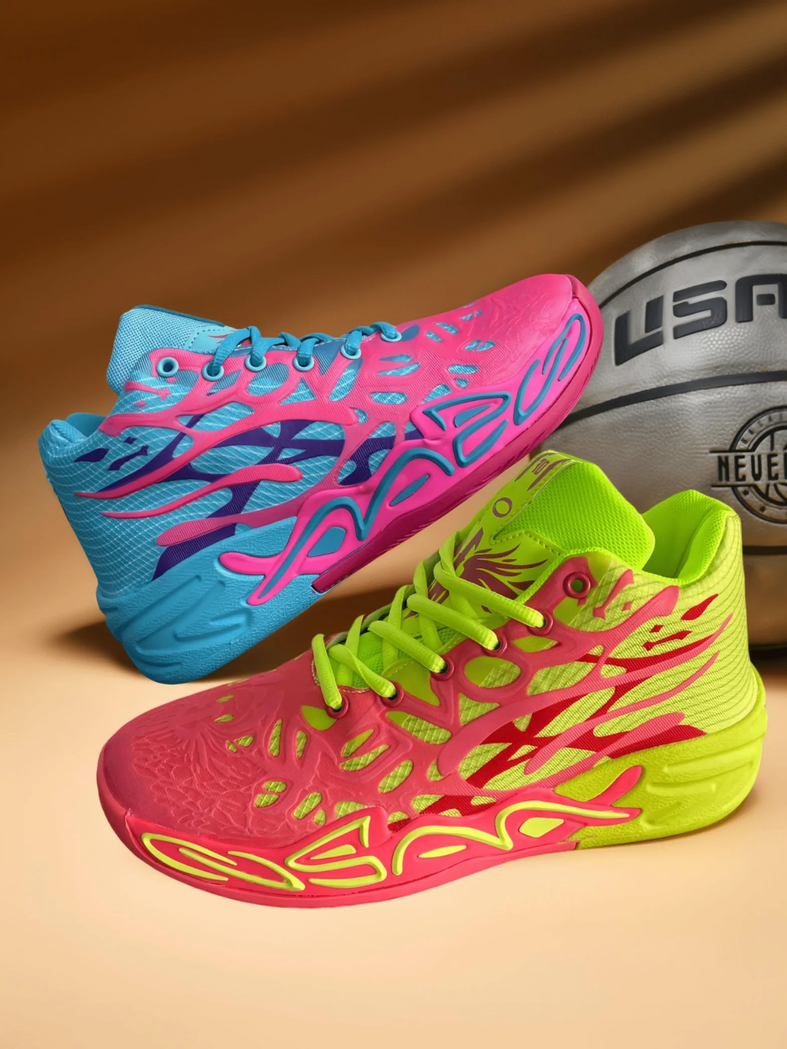 Bolognifi Chaussures de basket-ball homme en maille respirante sport