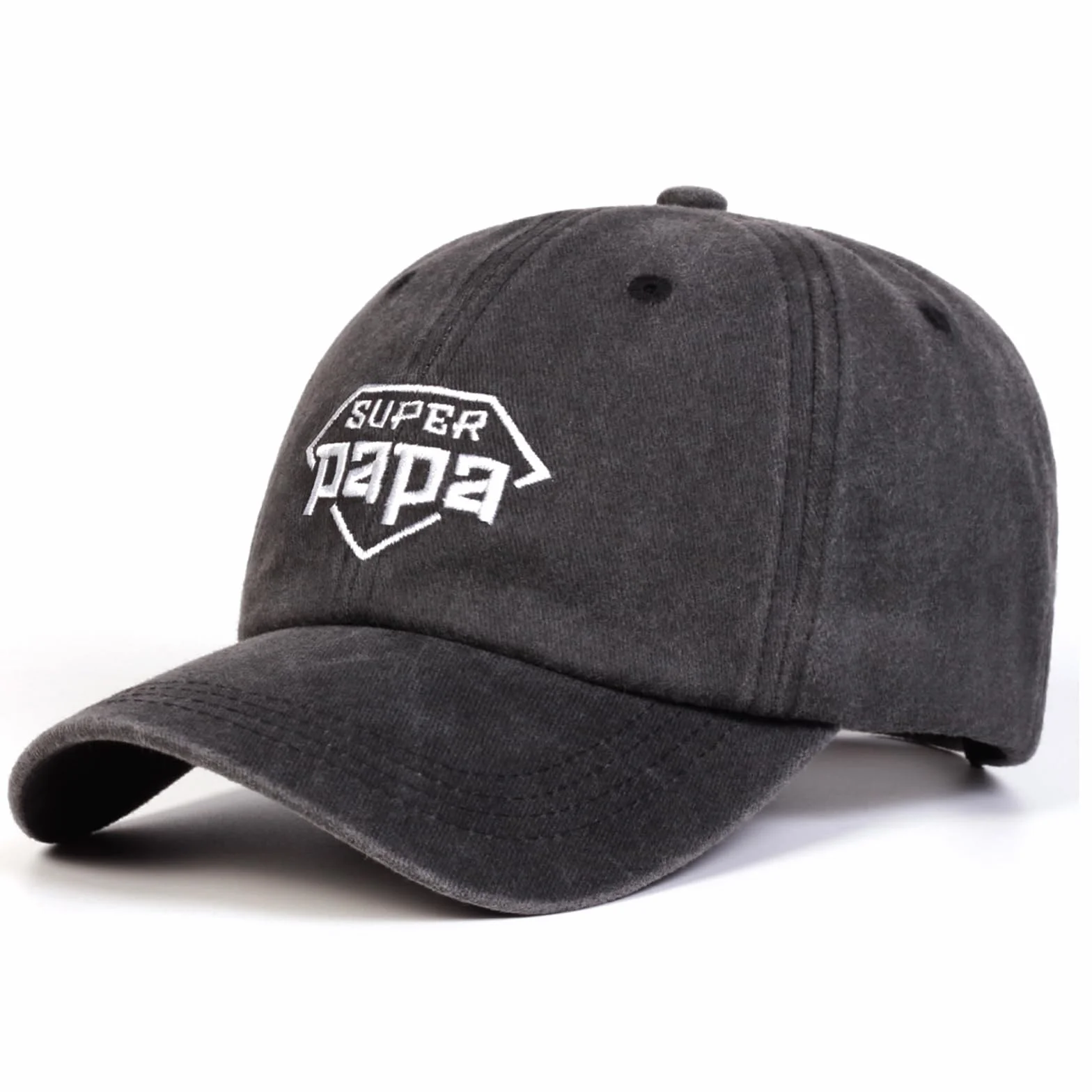 Casquette Homme Grise Cadeau Papa - Chapeau Baseball Ajustable Fête des Pères Anniversaire