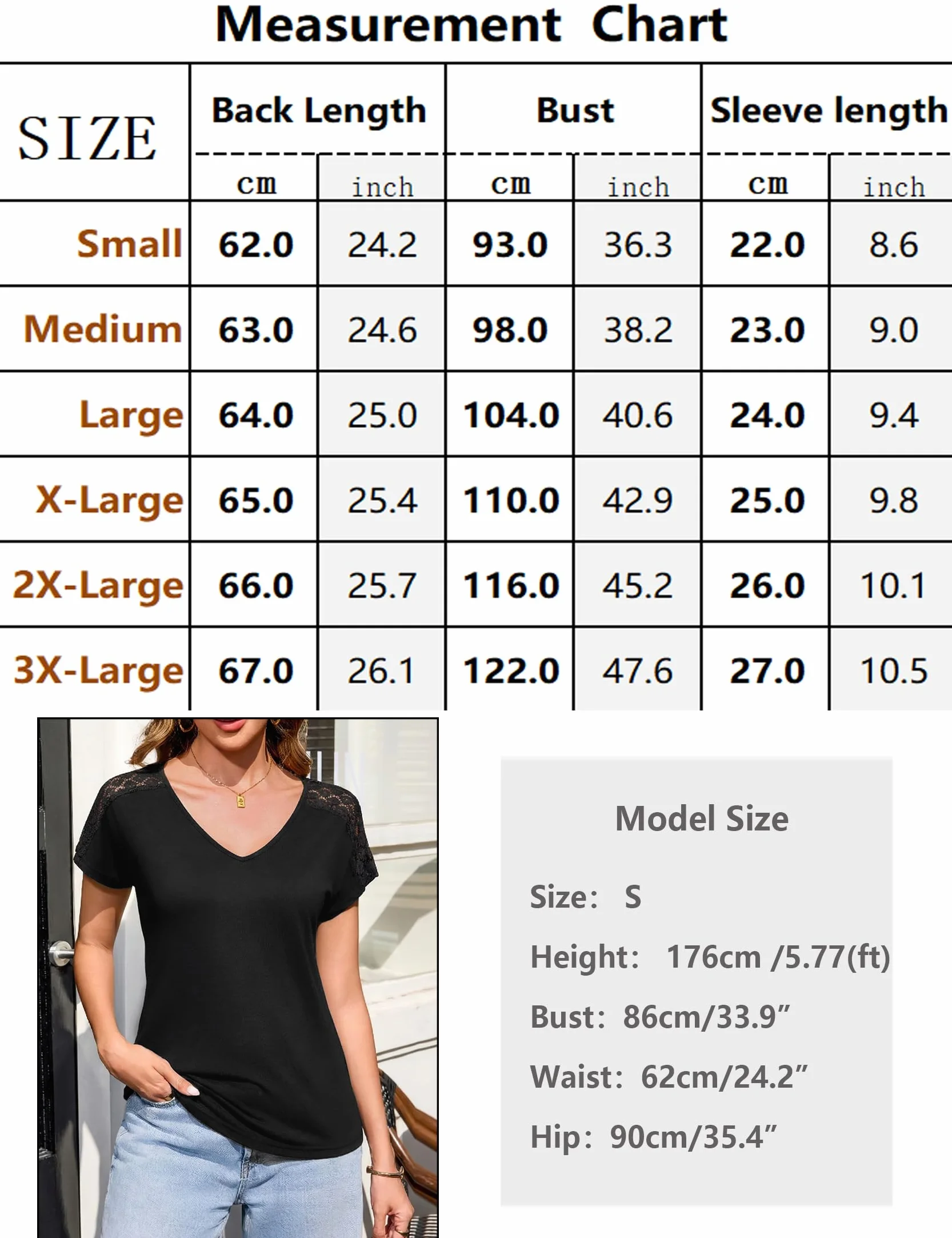 Aottori T Shirt Femme Manches Courtes Col en V Chic Élégant Chemisier Été Léger Ample Haut Extensible Motif Ajouré Top Basic