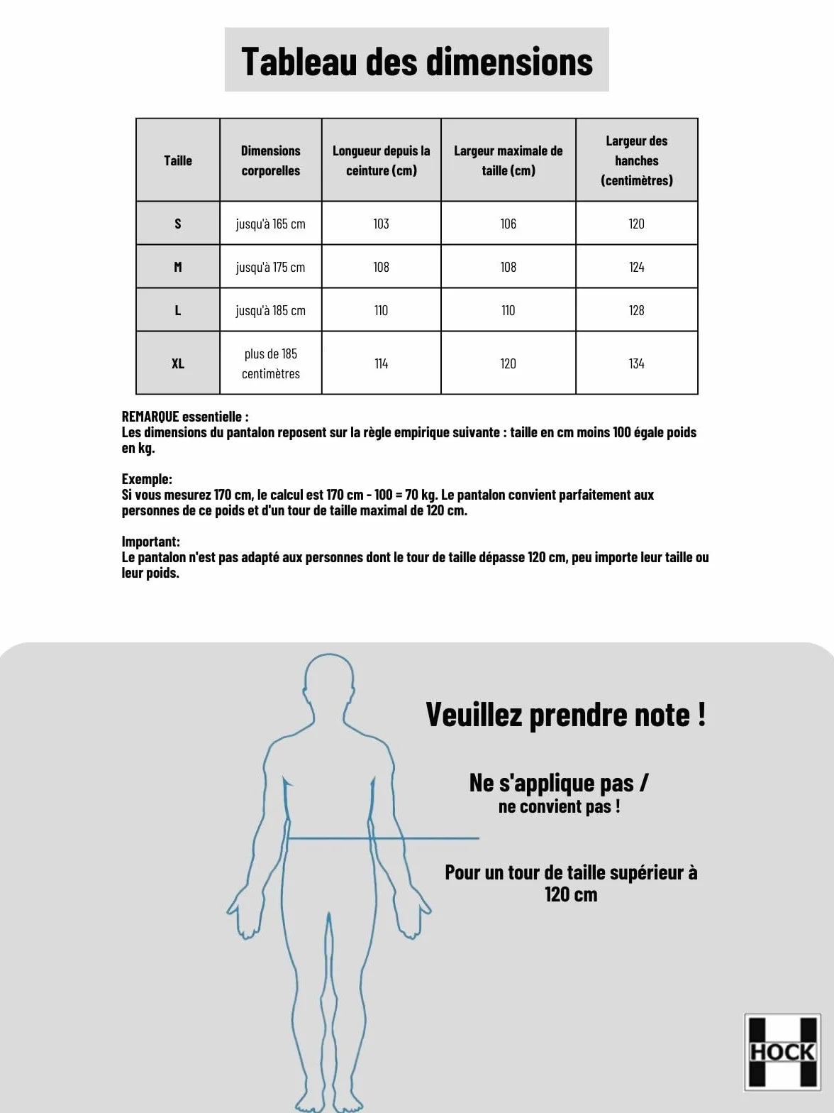 HOCK Pantalon de Pluie Unisexe avec Fermeture éclair à 2 Voies, Respirant, Étanche 10 000 mm pour Homme et Femme