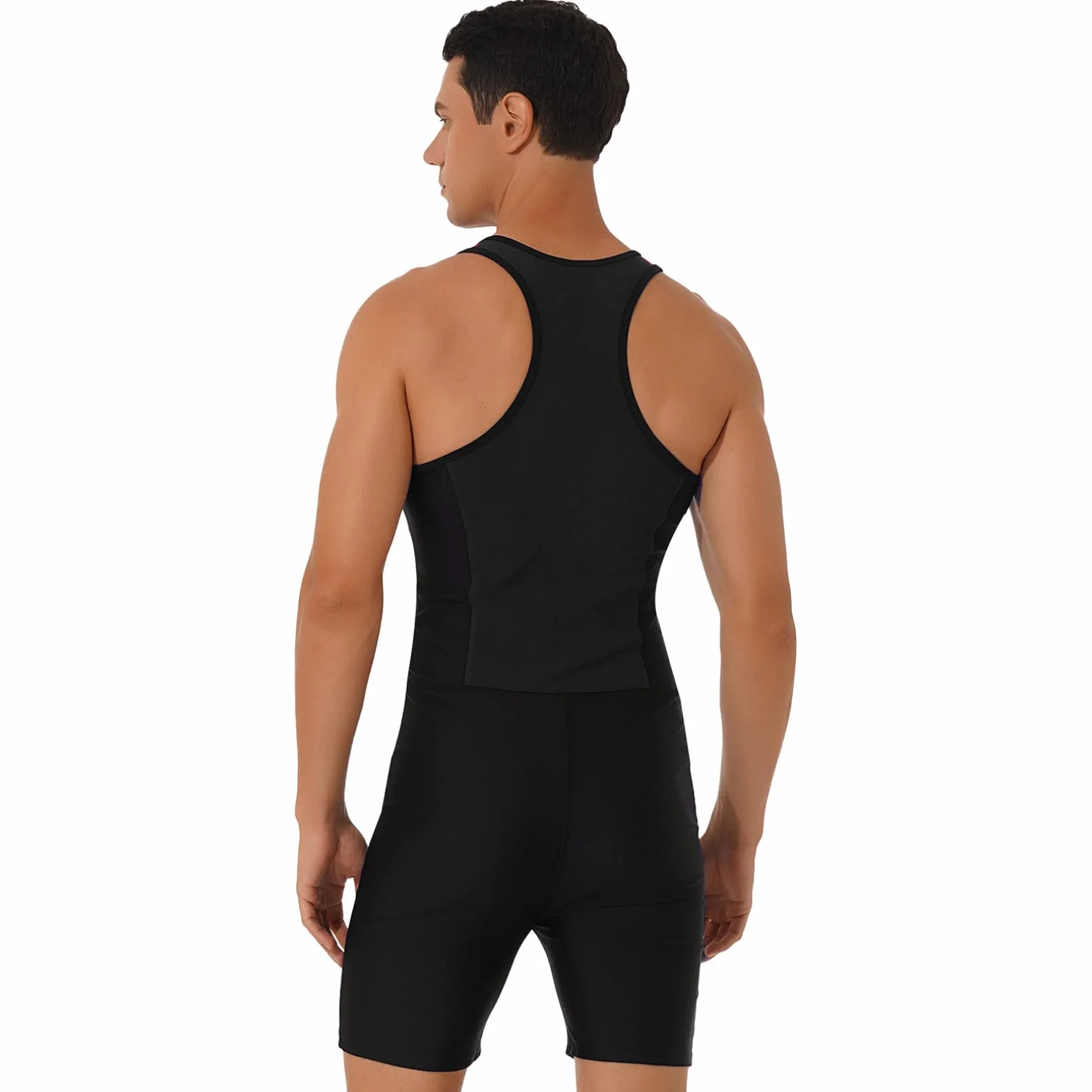 ranrann Maillot de Bain Homme 1 Pièce Combinaison Natation Surf Plage Piscine Swimwear M-3XL