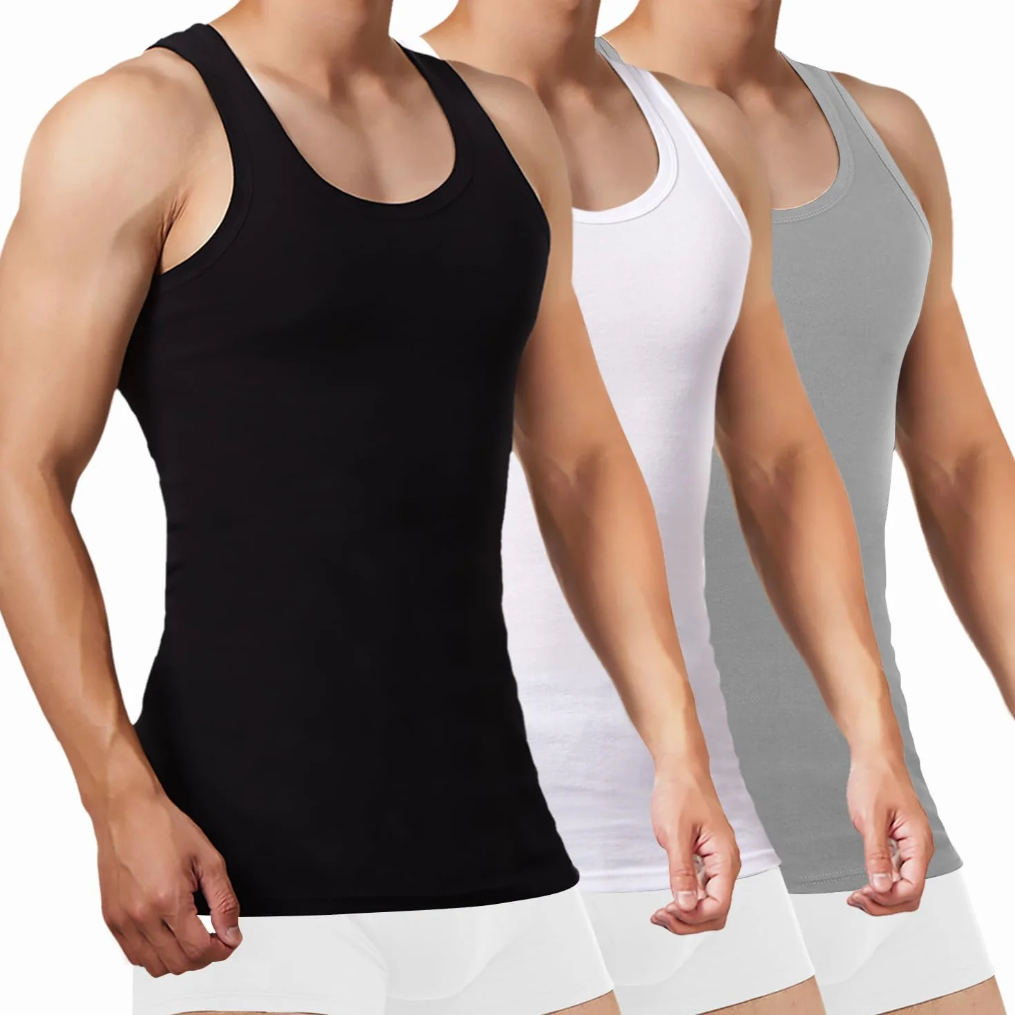 Lot de 3/5 Débardeur Homme 100% Coton FALARY