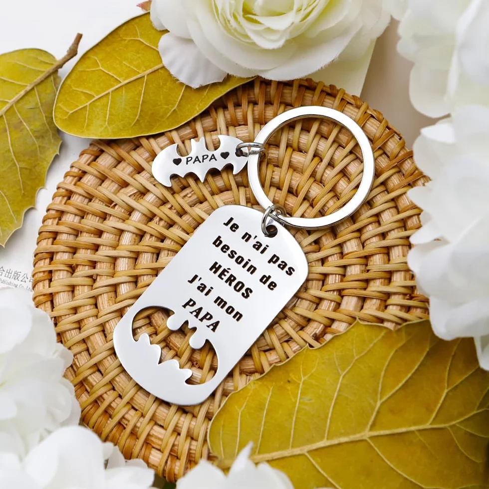 Porte Clef Papa Cadeau Pere Futur Papa Noel Beau Pere Don Jeune Meilleur