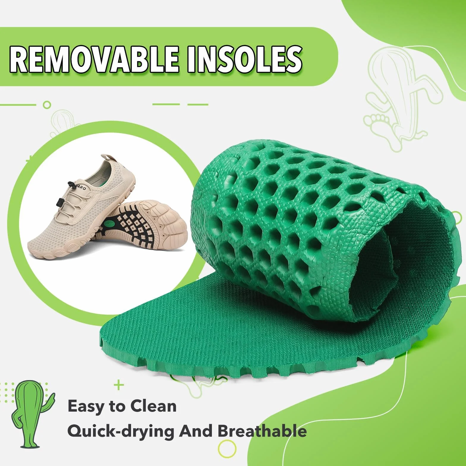 SAGUARO Chaussures Aquatiques Séchage Rapide Chaussons Plage Bain GR.36-48