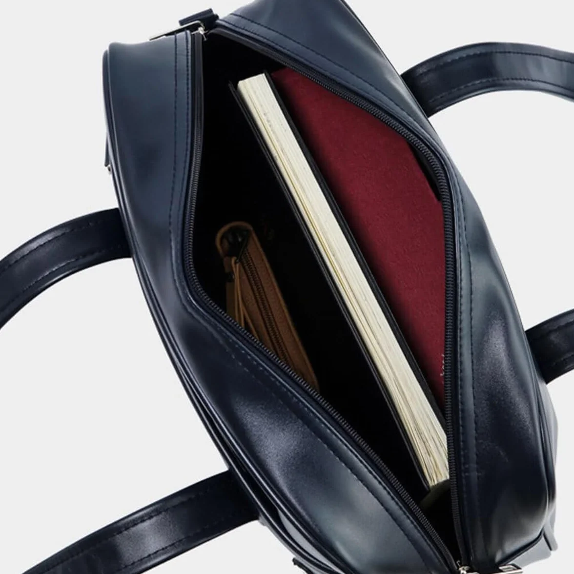 Japonais sac à bandoulière en cuir PU imperméable grande capacité fourre-tout pour étudiant