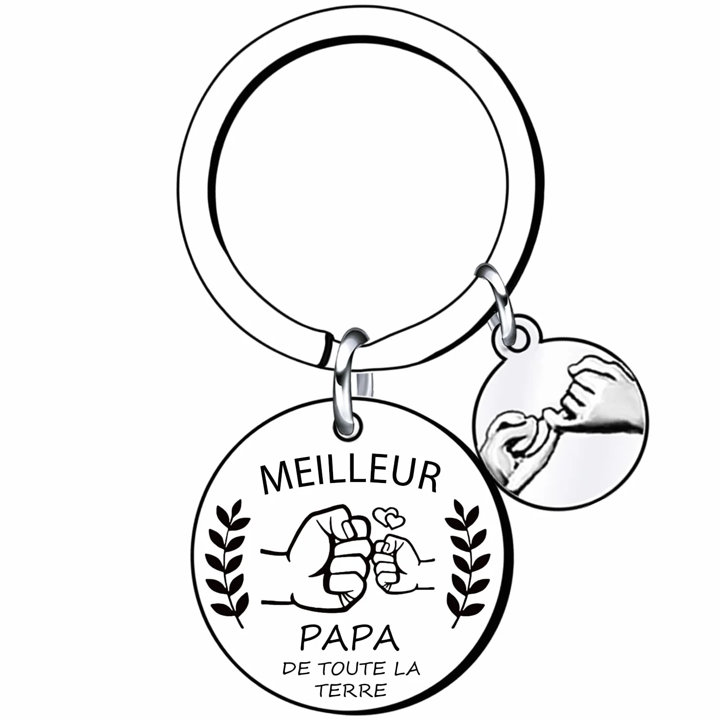 Porte-clés Papa Cadeau Fête des Pères Homme Baptême Noel