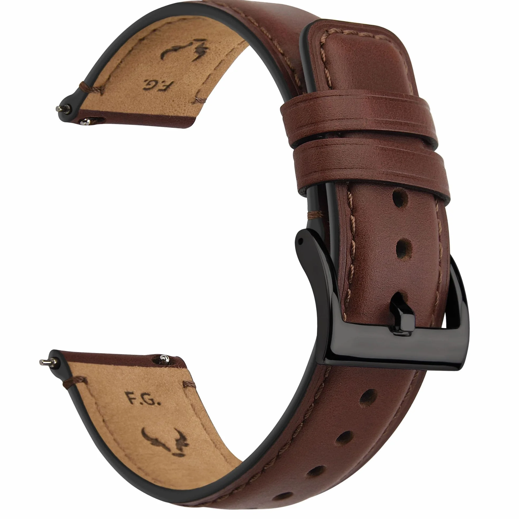 Fullmosa Bracelet de Montre en Cuir 22mm 20mm 24mm 19mm 18mm Remplacement Universel Homme Femme