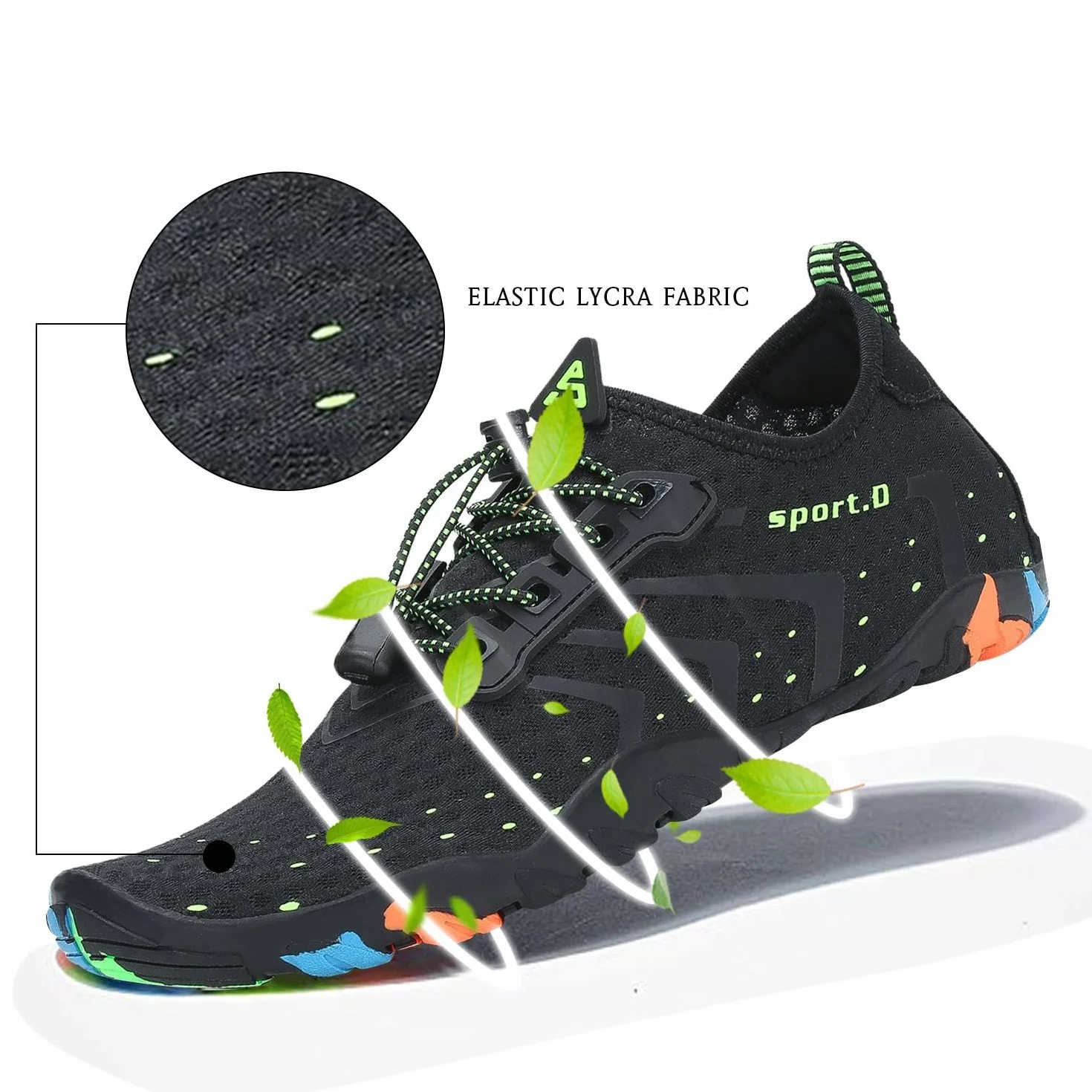 SAGUARO Chaussures Aquatiques Homme Femme Chaussure d'eau Respirant Plage Séchage Rapide Baignade GR.35-48 EU
