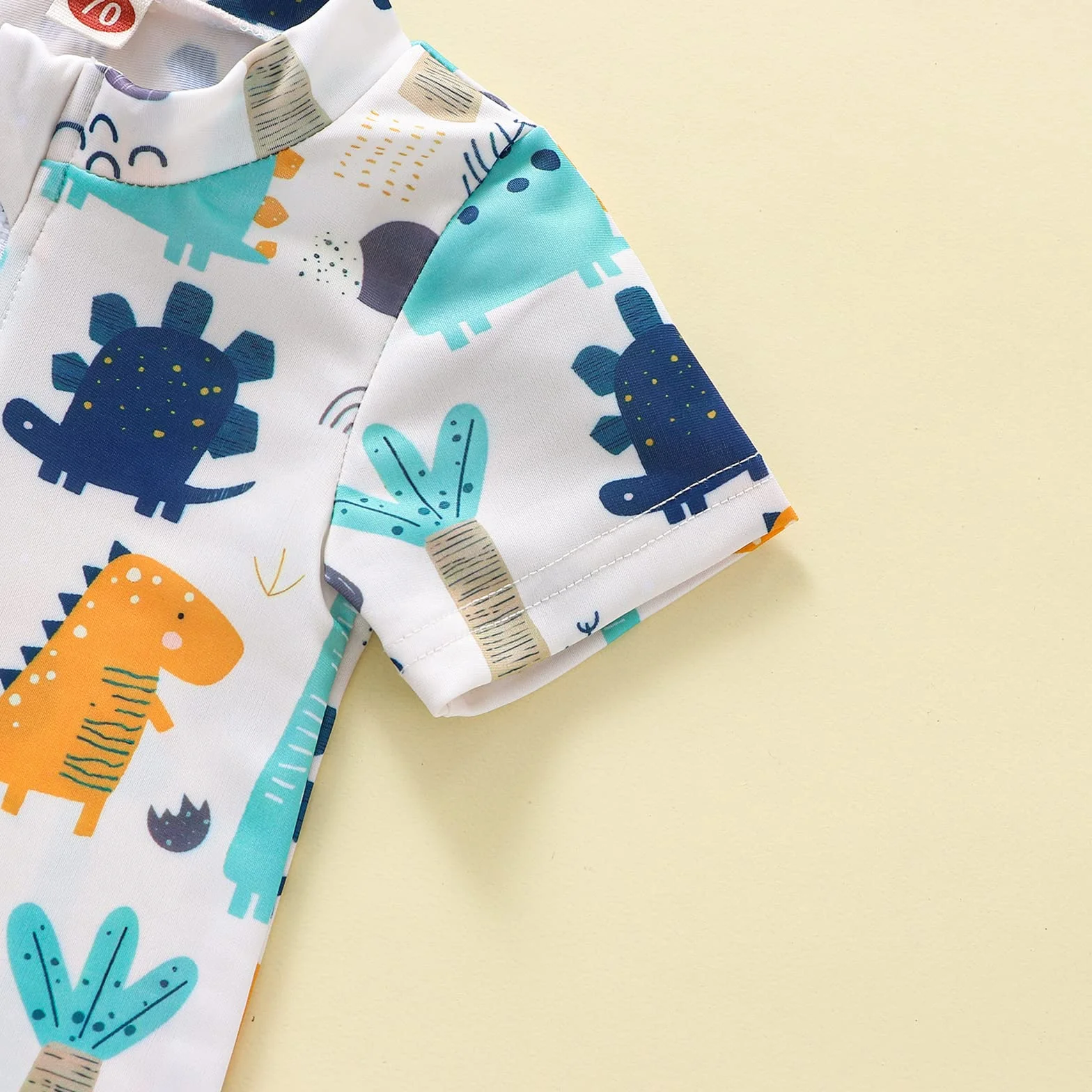 Carolilly Maillot de Bain Enfant Bébé Garçon Une Pièce Anti-UV Imprimé Requins Dinosaures 0-5 Ans