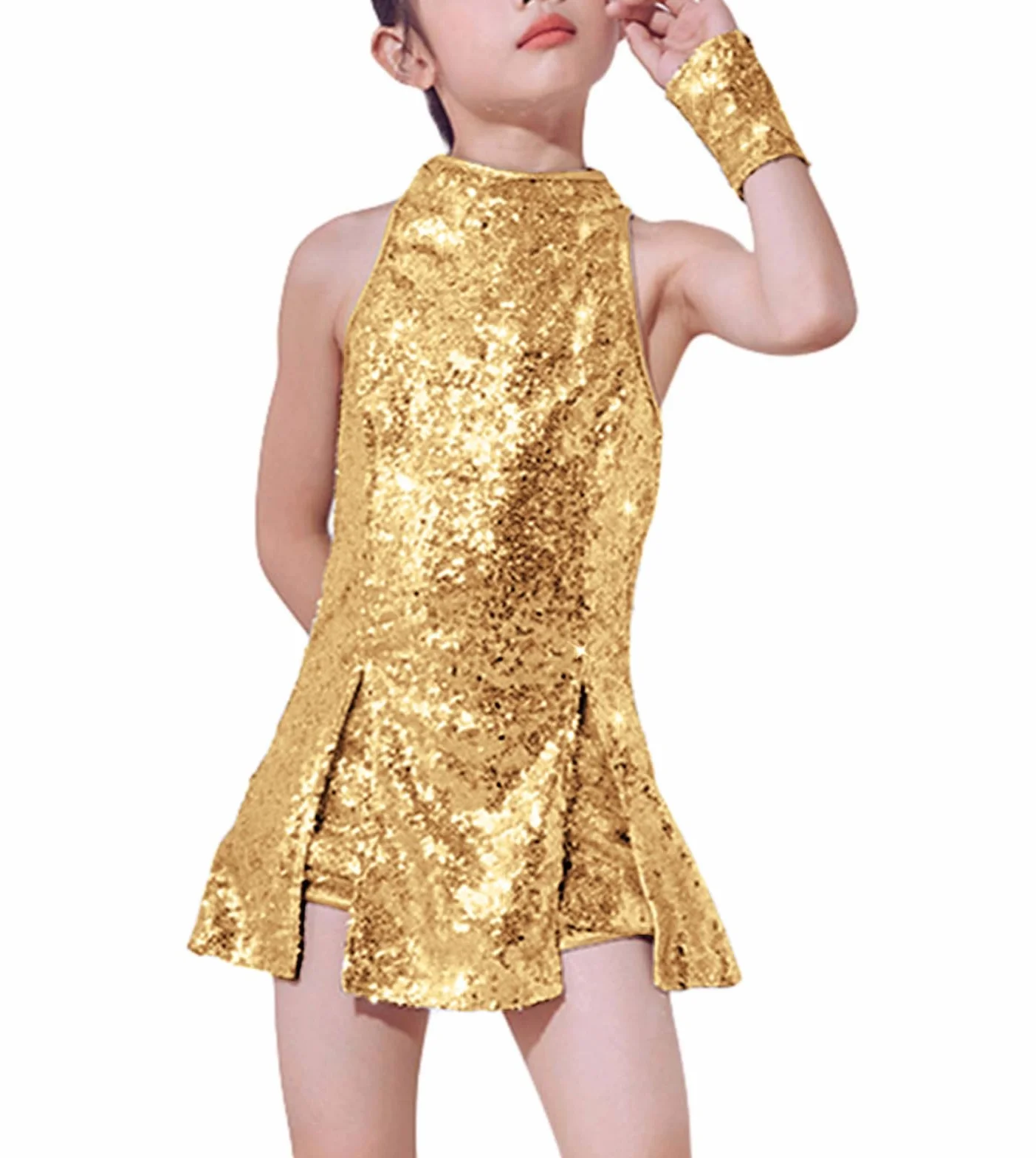 LOLANTA Costume de Danse Paillettes Filles Hip Hop Tenue Scintillante