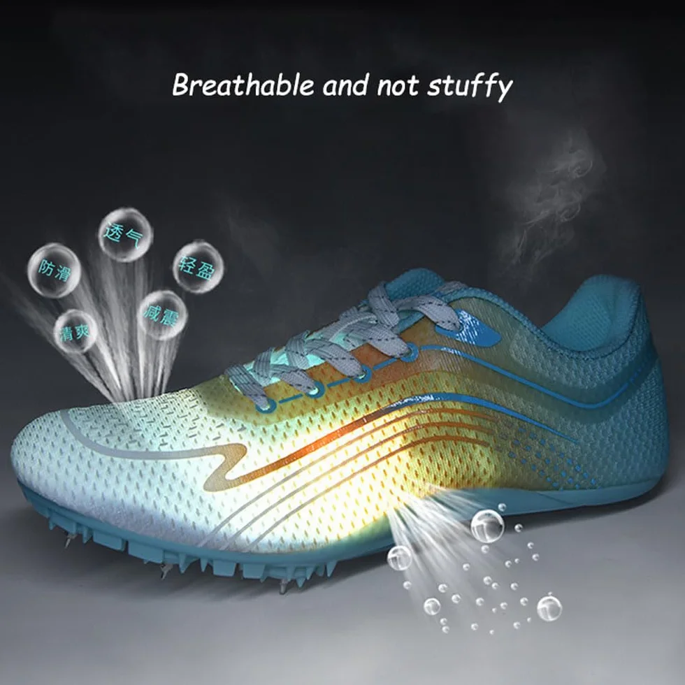 Chaussures de course à crampons Sprint plaque carbone antidérapantes unisexes athlétisme saut en longueur 35-44 EU