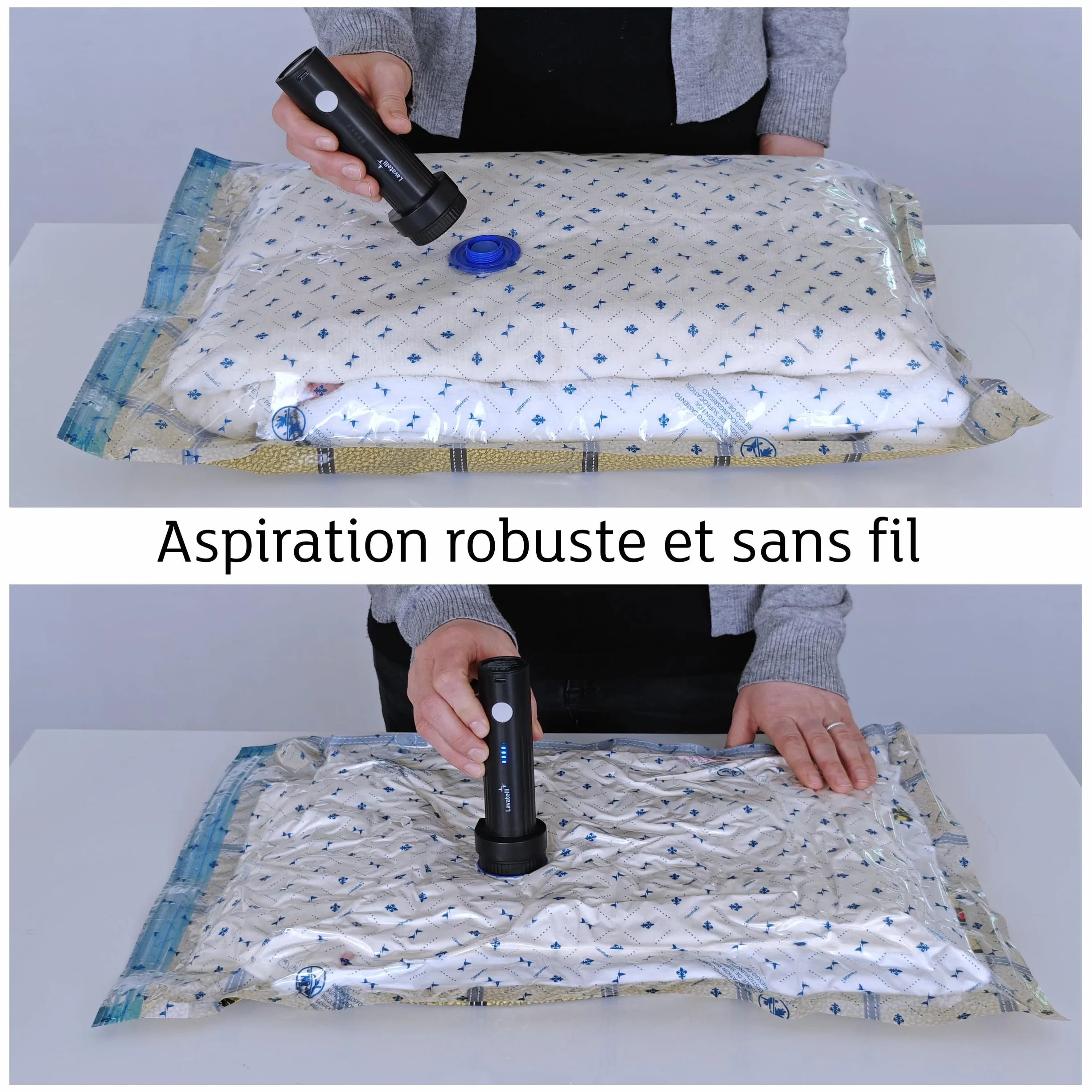 Pompe à Vide Portable USB-C pour Sac Sous Vide Vêtement Voyage Aspirateur Compact Sans Fil