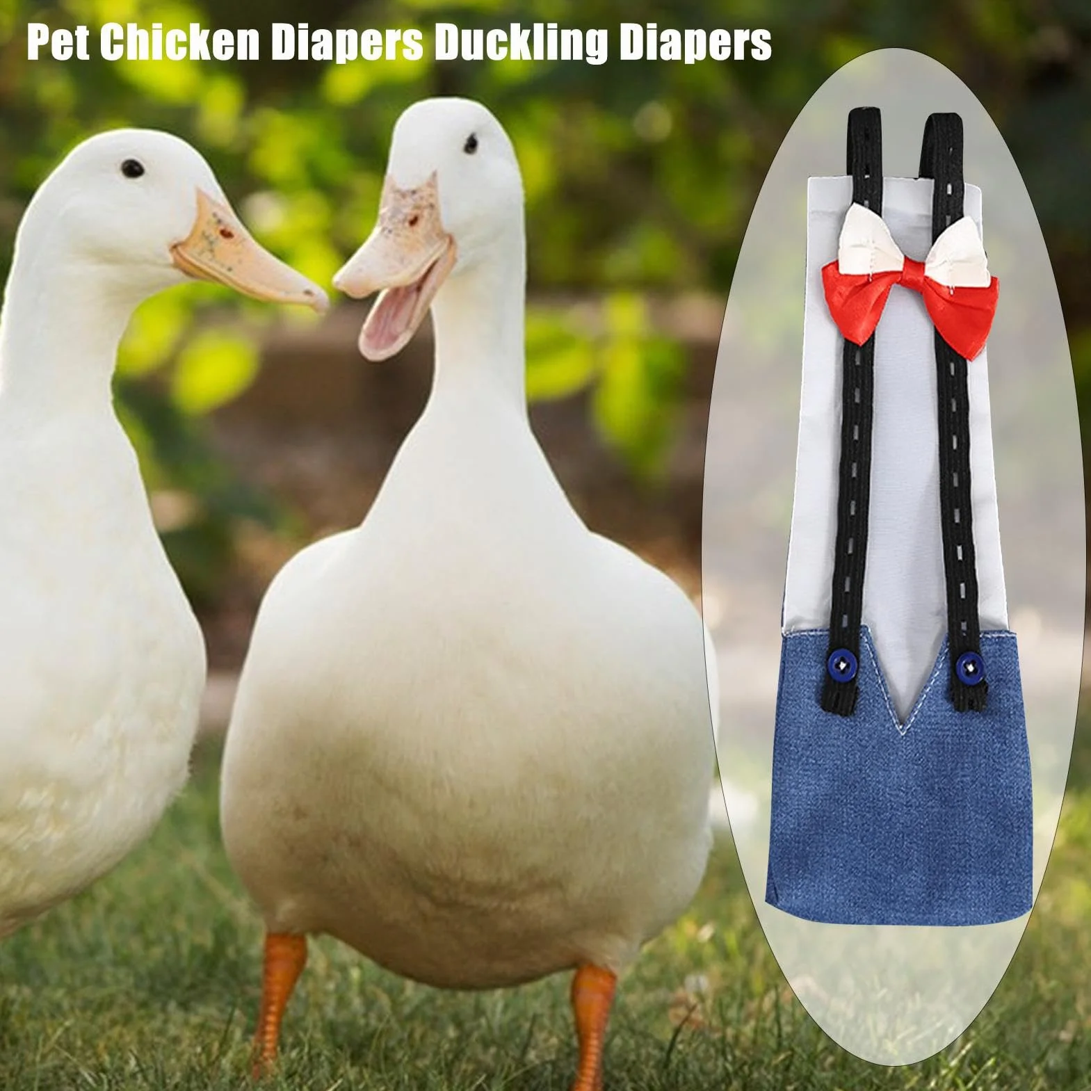 Couches de Poulet réutilisables pour Poules et Canards - Couche de Canard réglable