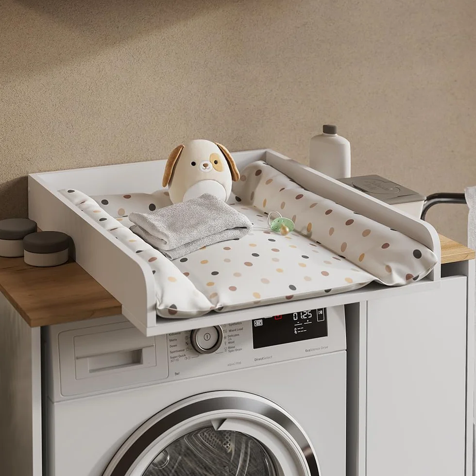 Vicco Plan à Langer Viktor Blanc 60x74.5cm pour Machine à Laver ou Commode