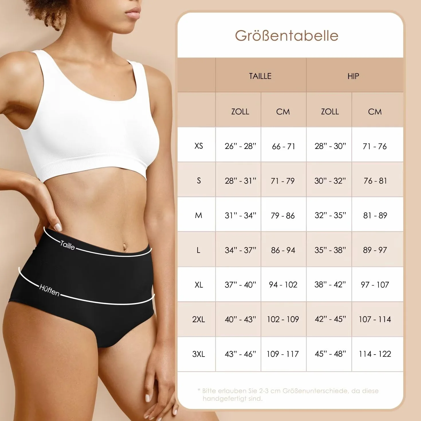 Culottes Femmes Coton Taille Haute Lot de 5 Slips Elasticité Ventre Plat