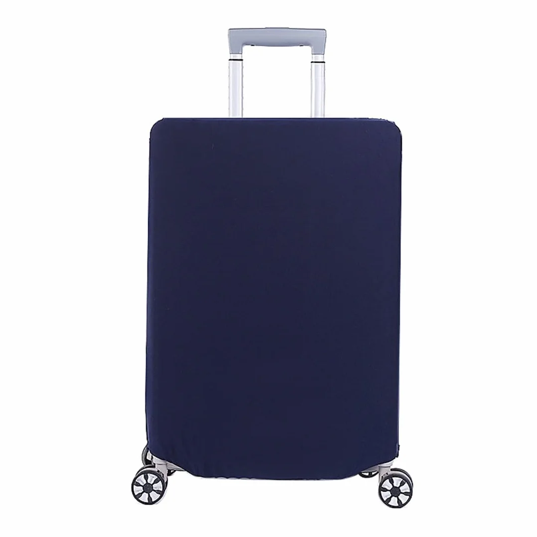 Housse Protection Valise Élastique en Silicone pour Bagages, Réutilisable (Bleu Marine, L)