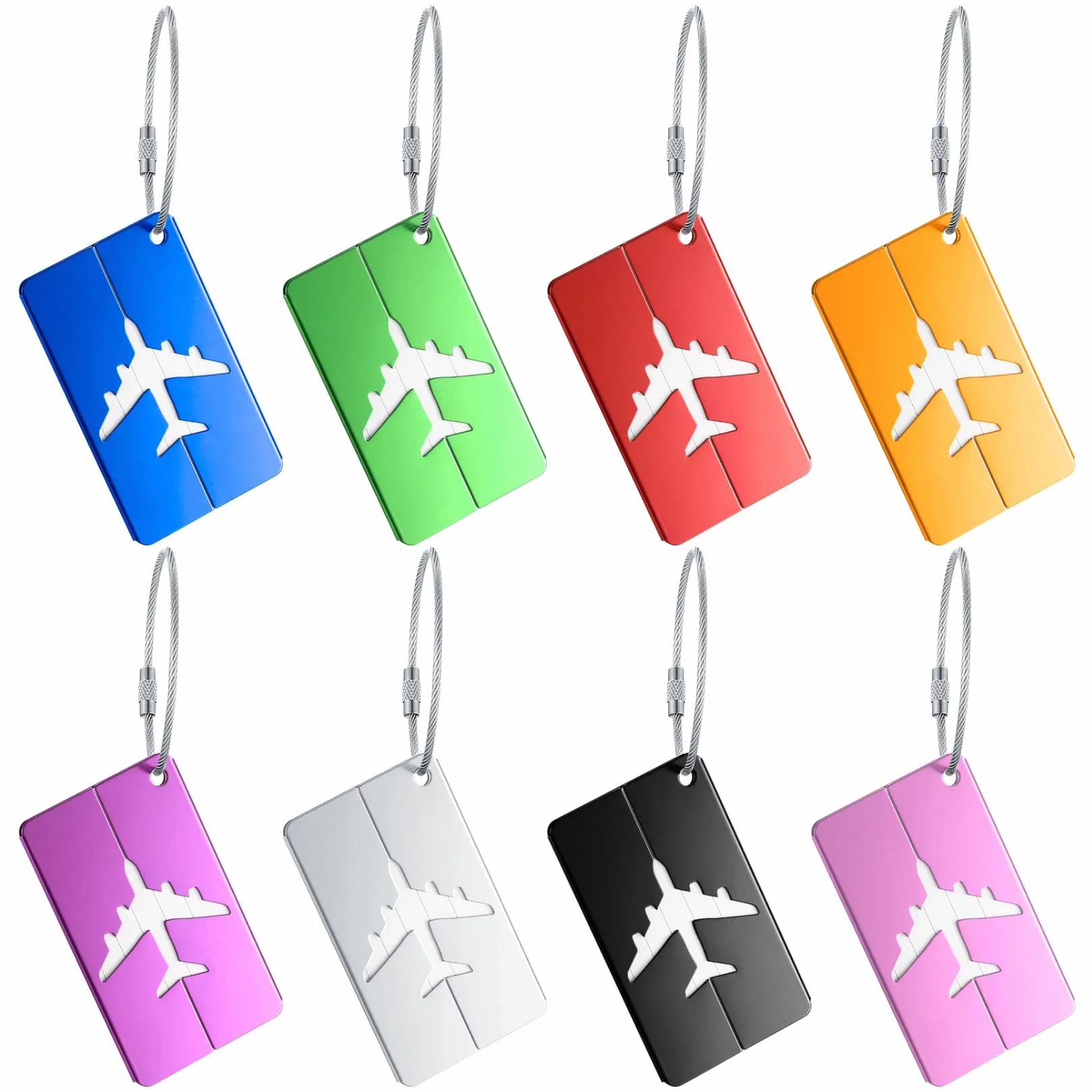 Étiquettes de Bagage pour Valises 8 Pièces avec Porte-nom