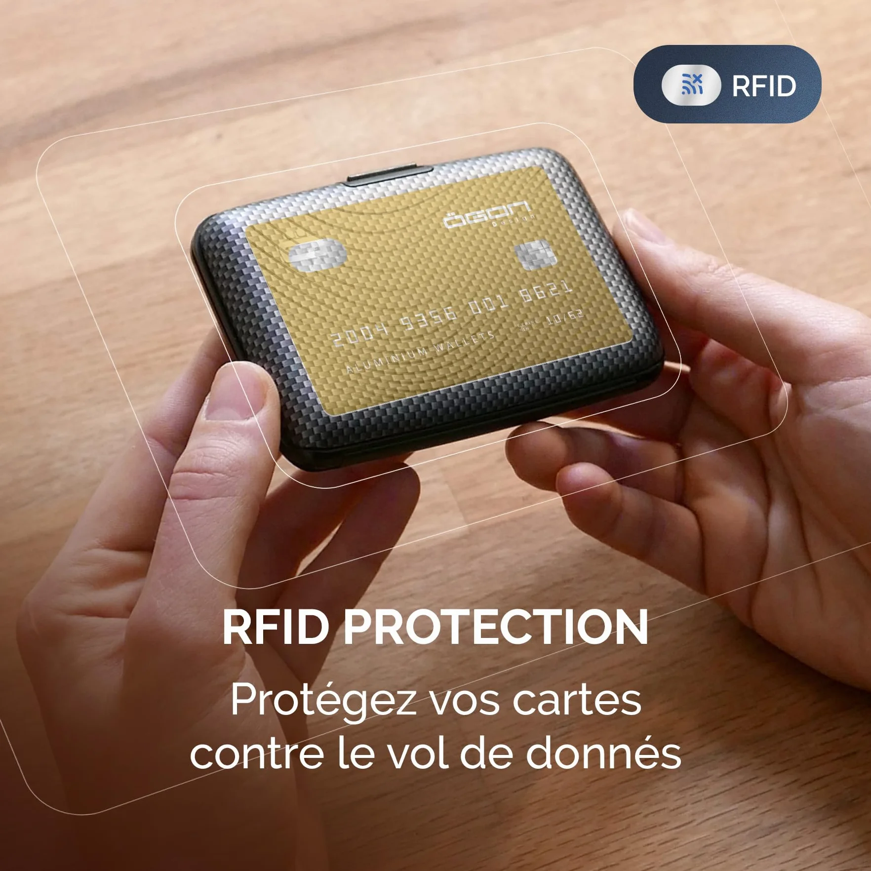 Porte-Cartes en Aluminium Protection RFID Smart Case Stockholm V1
