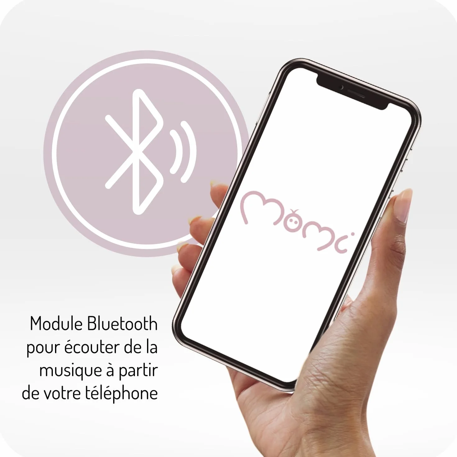 MoMi KENANI Transat balancelle pliable 9 kg télécommande Bluetooth harnais 5 points pare-soleil moustiquaire