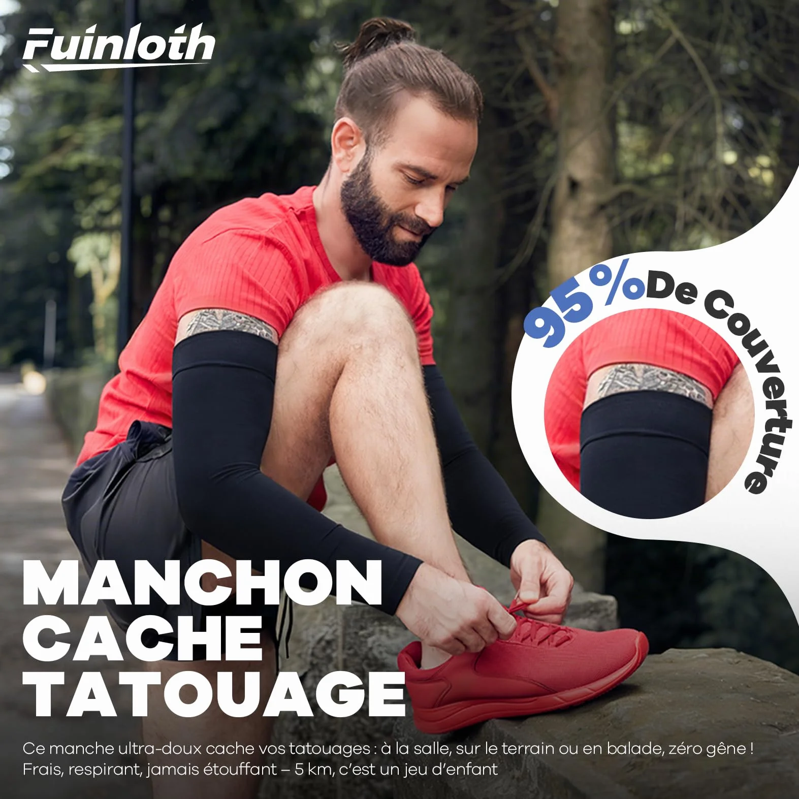 Manchettes de Bras Anti UV Protection Gaming Sport pour Homme et Femme