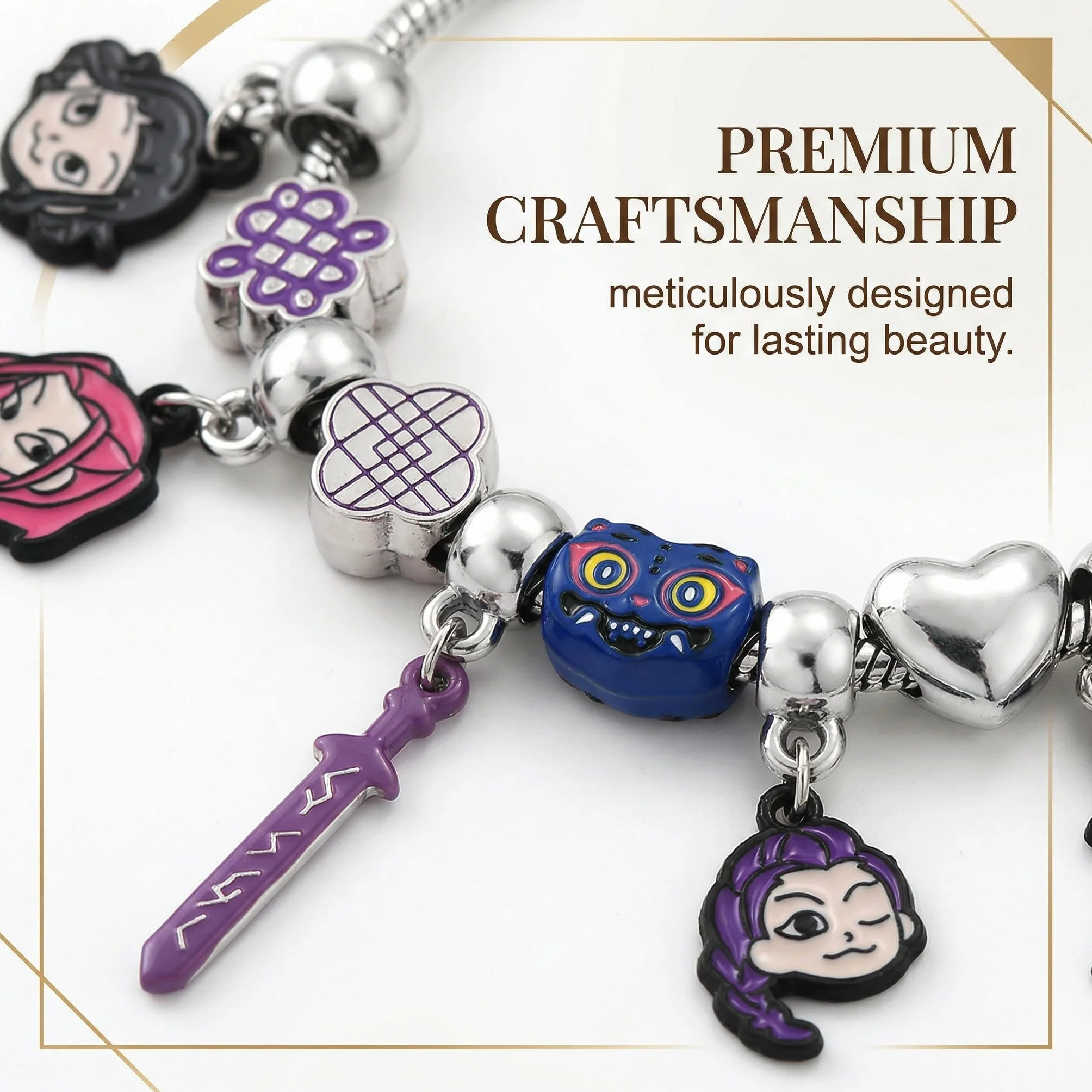 Bracelet Demon Hunter pour femme, collection personnage anime cadeau fan