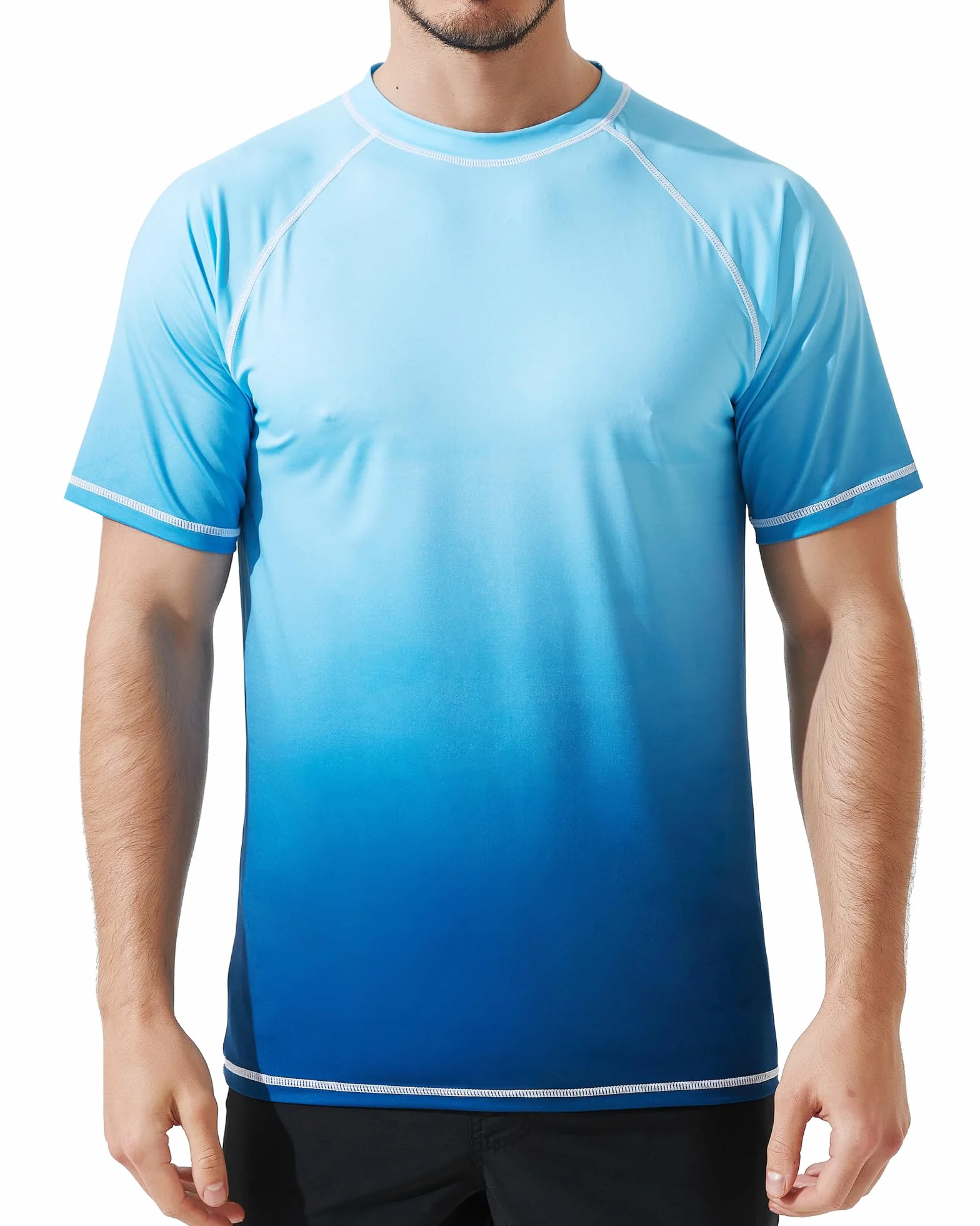 Arcweg Rashguard Homme Manches Courtes Anti-UV UPF 50+ T-Shirt Léger pour Surf Natation