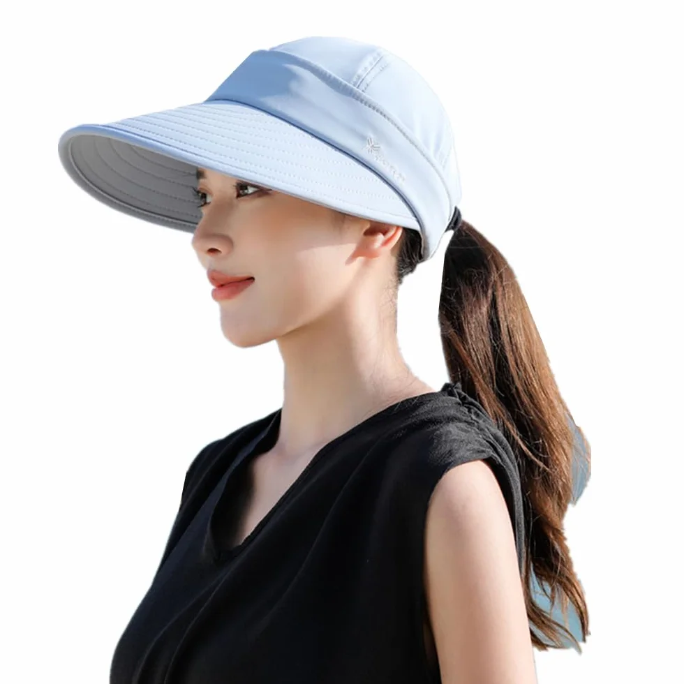 Casquette Visière Sport Été Chapeau de Soleil Démontable Femme Large Bord Pliable Protection UV