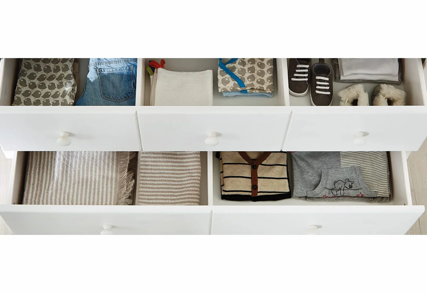 PINOLINO Grande armoire romantique en pin massif 126 x 64 x 190 cm lasuré blanc