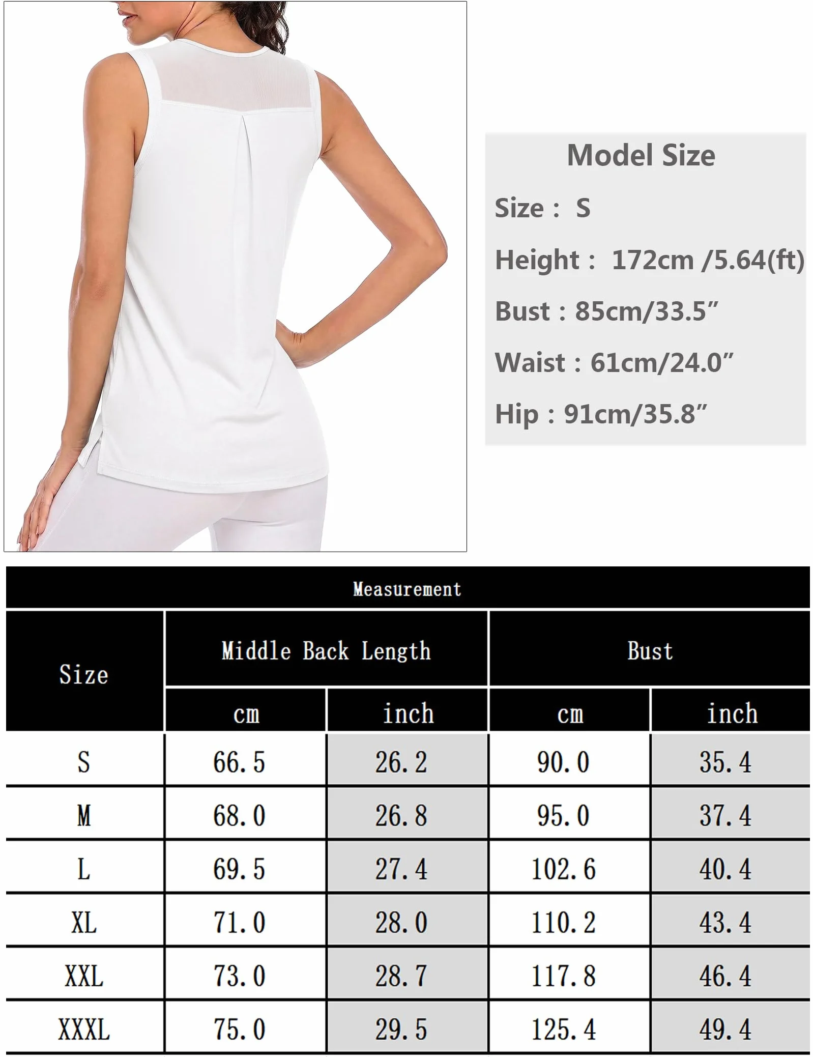 Débardeur Sport Femme Respirant sans Manches Yoga Gym, Top Séchage Rapide Dos Mesh Aéré Taille S-XXL