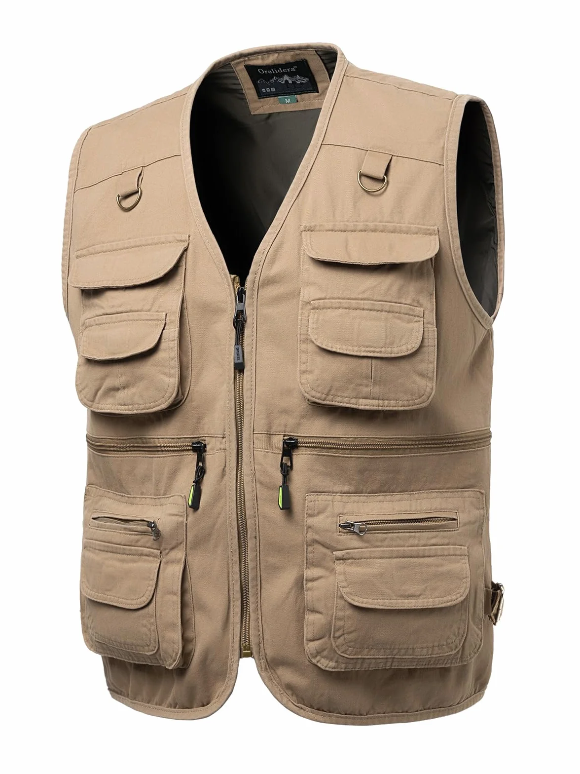 Gilet de pêche Multi-Poches Hommes Coton Extérieure sans Manche Photographie Chasse
