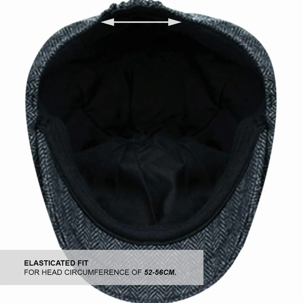 TOSKATOK Casquette Plate en Tweed pour garçons Taille Unique