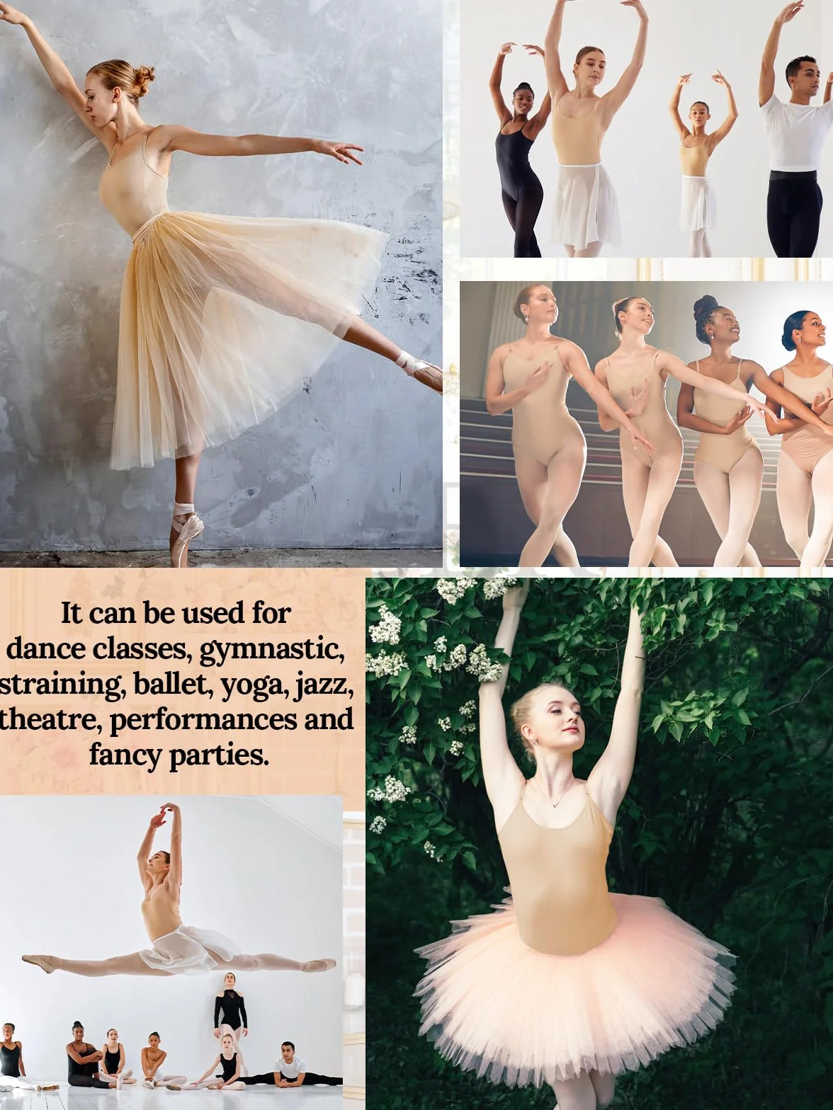 Justaucorps Danse pour Femme et Jeune Fille Leotardos Ballet Bretelles Réglables