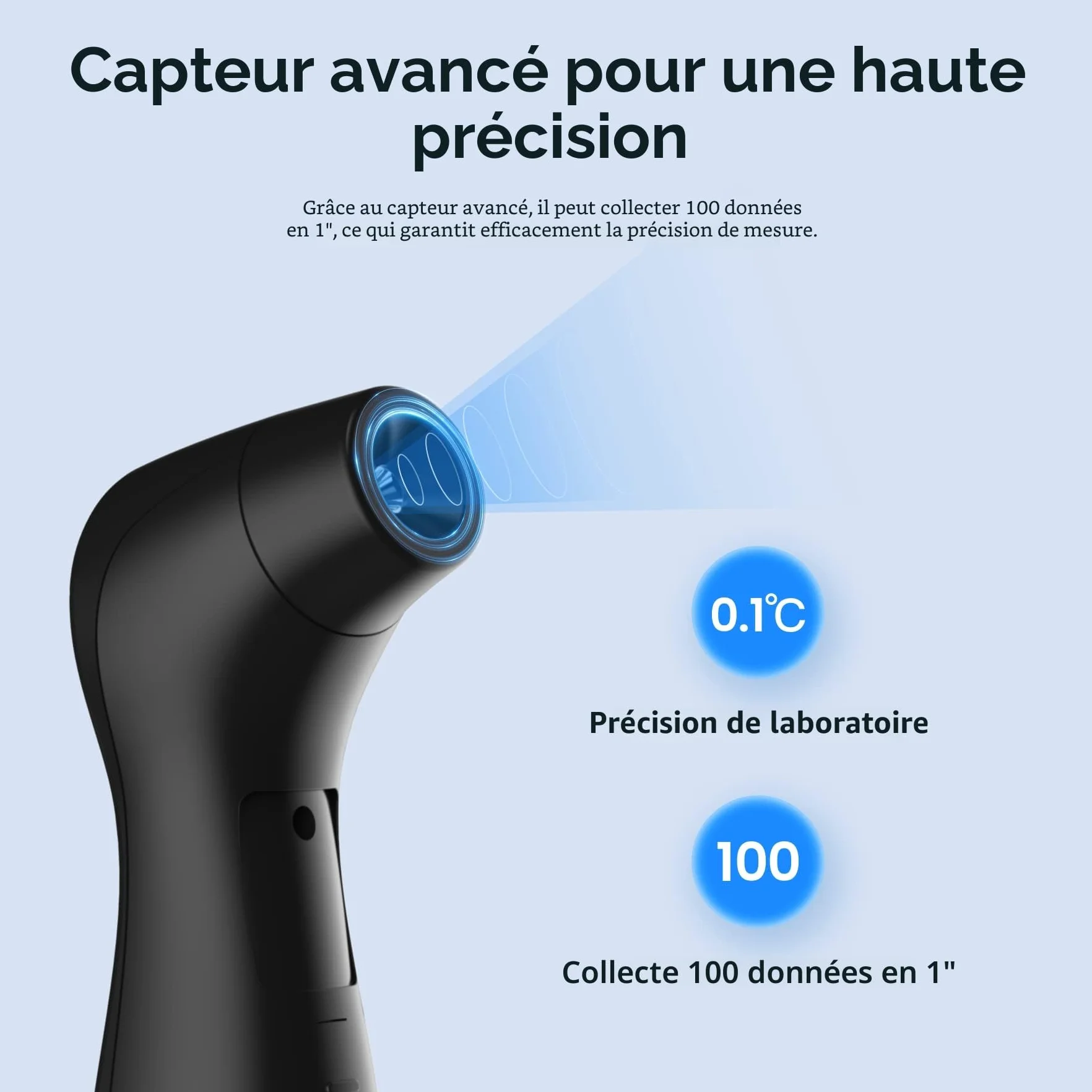 Thermomètre Frontal Infrarouge Numérique sans Contact pour Bébé et Adultes
