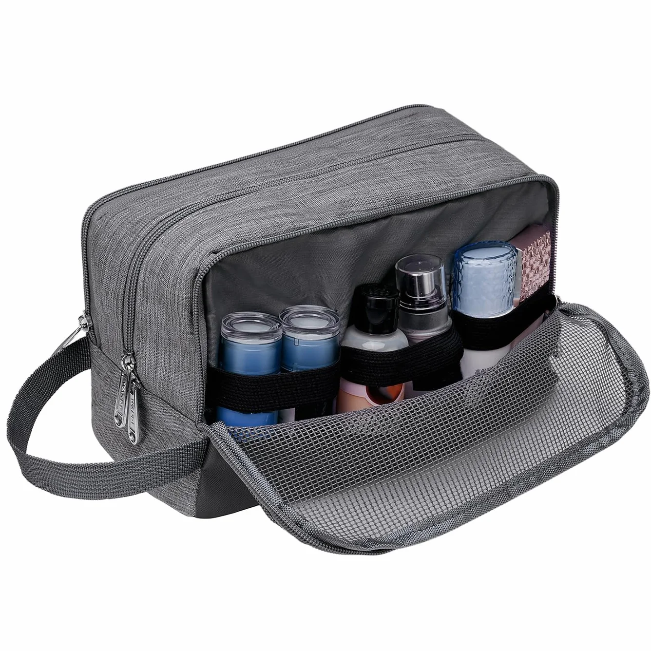 WANDF Trousse de Toilette Homme Sac de Voyage Organisateur Denim Grey