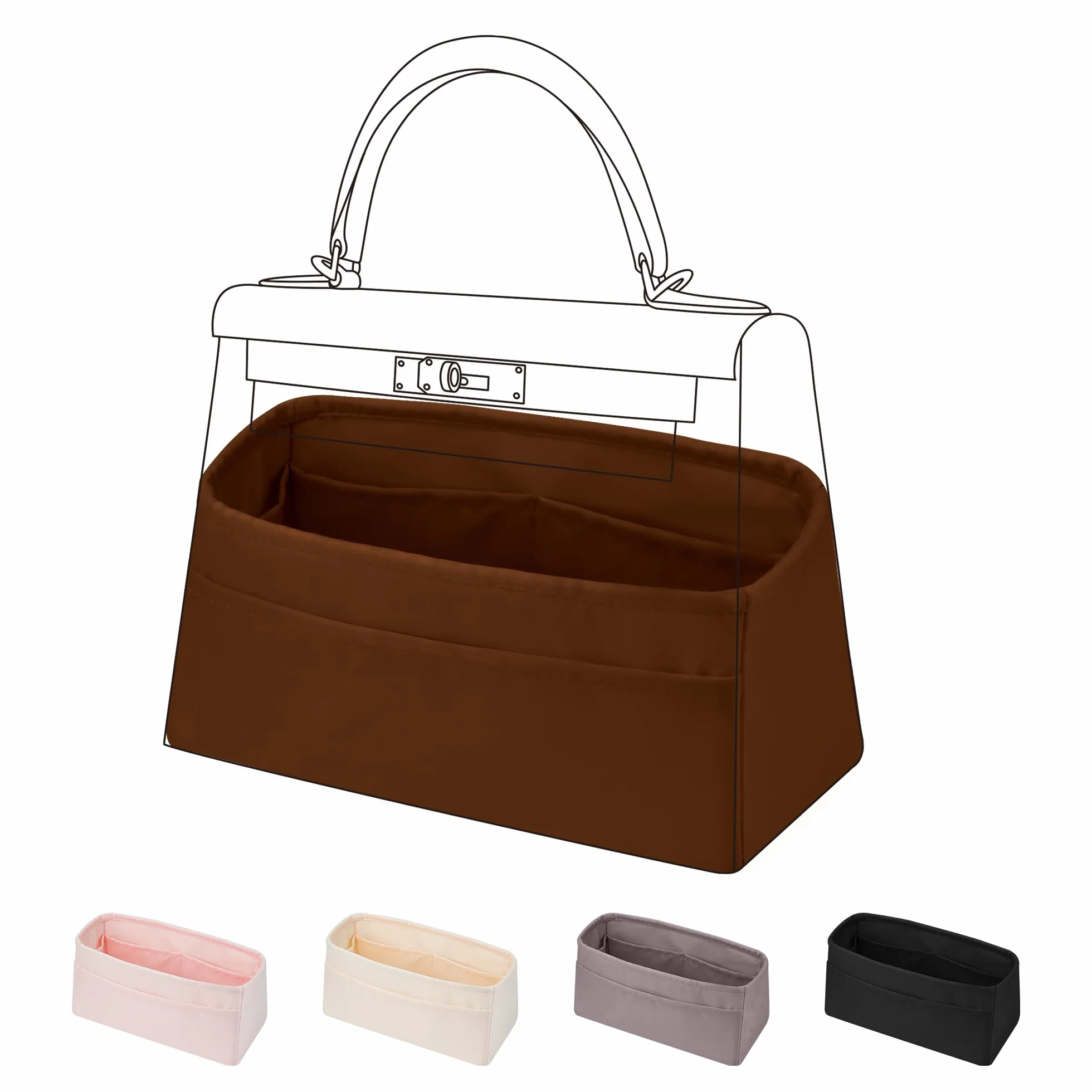 Organisateur de sac à main pour Hermès Kelly 25 28 32 35, KL28 Gold