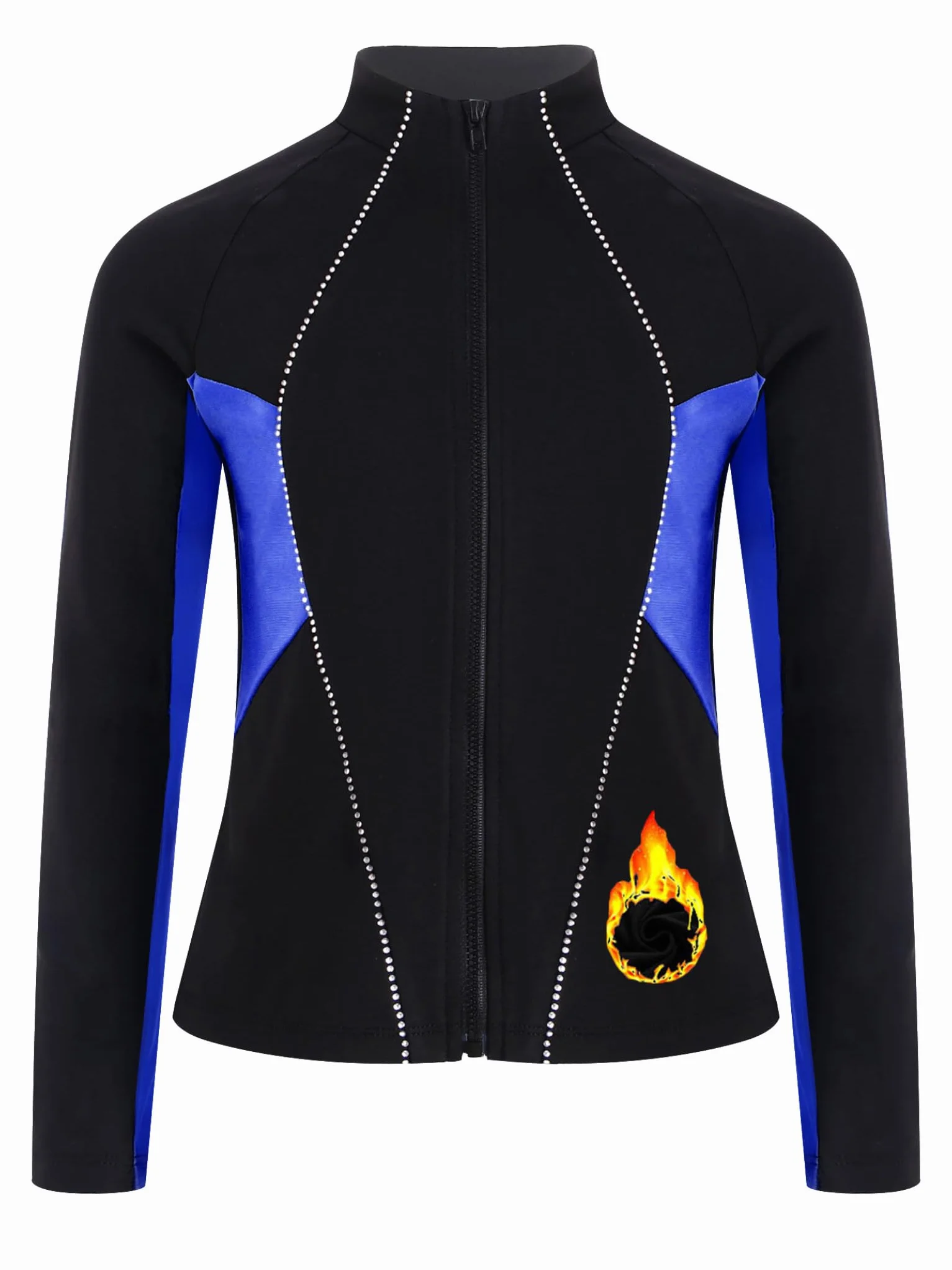 Veste Patinage Artistique Fille Enfant Chaud Sweat Zippé Polaire Manteau