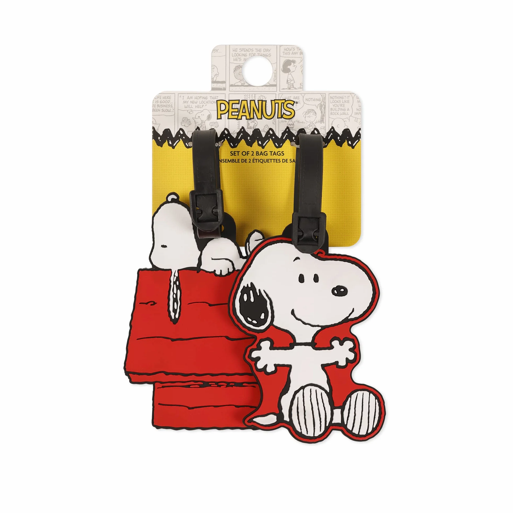 Peers Hardy Snoopy Peanuts Lot de 2 Étiquettes à Bagages pour Valise Voyage