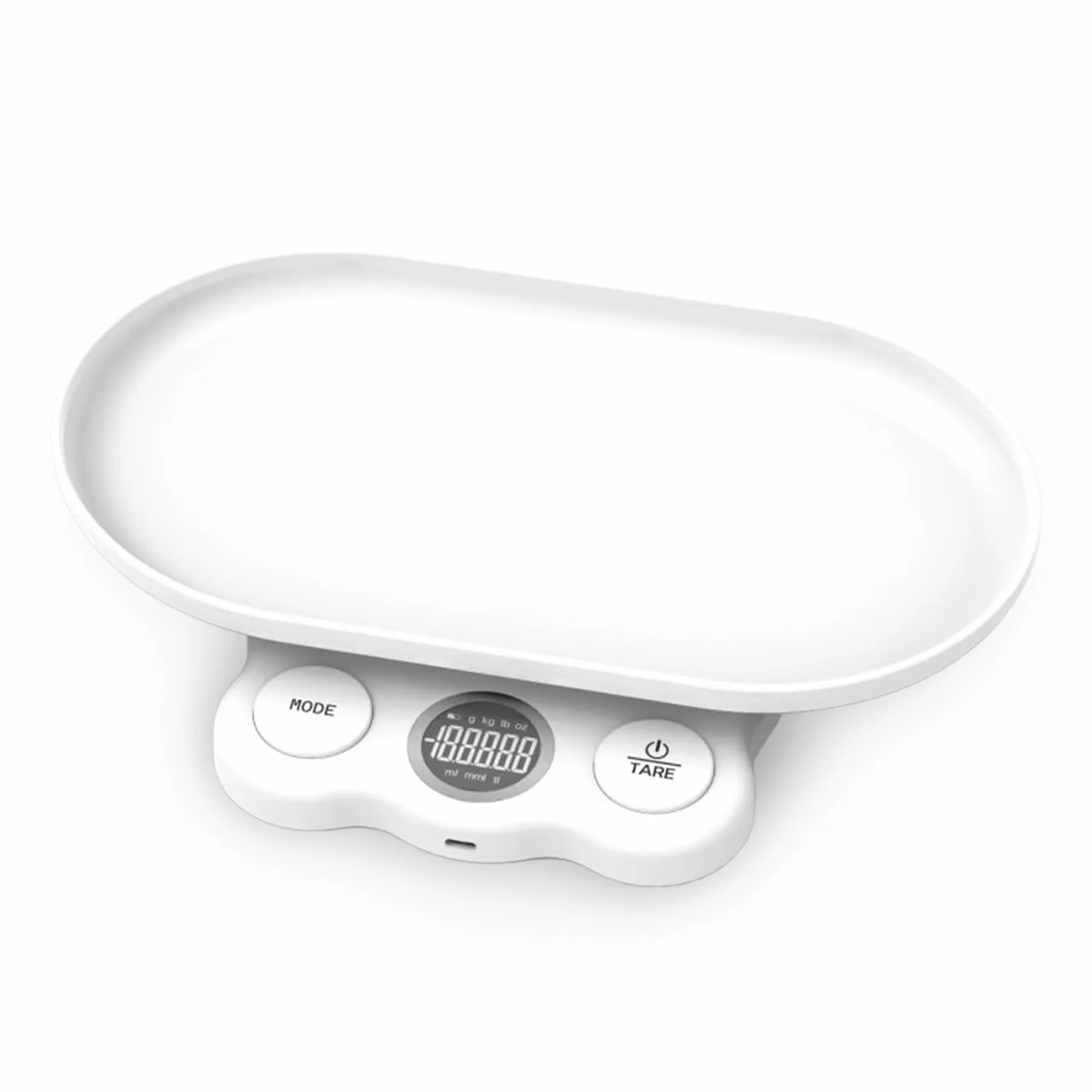 Balance numérique pour petits animaux 15 kg ± 1 g écran LCD plateau amovible 7 modes pesée